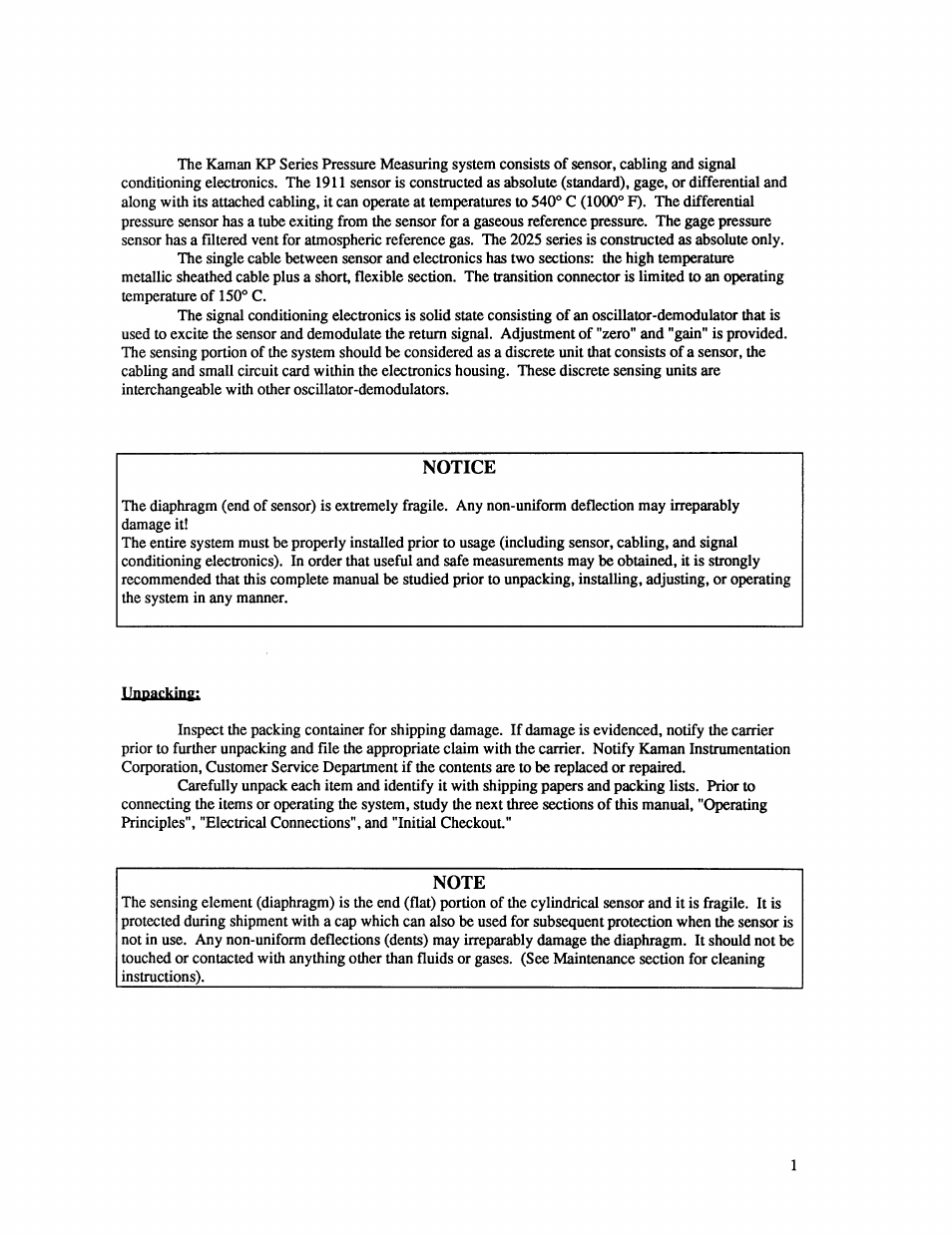 Kaman Extreme Environment Sensors User Manual | Page 5 / 43