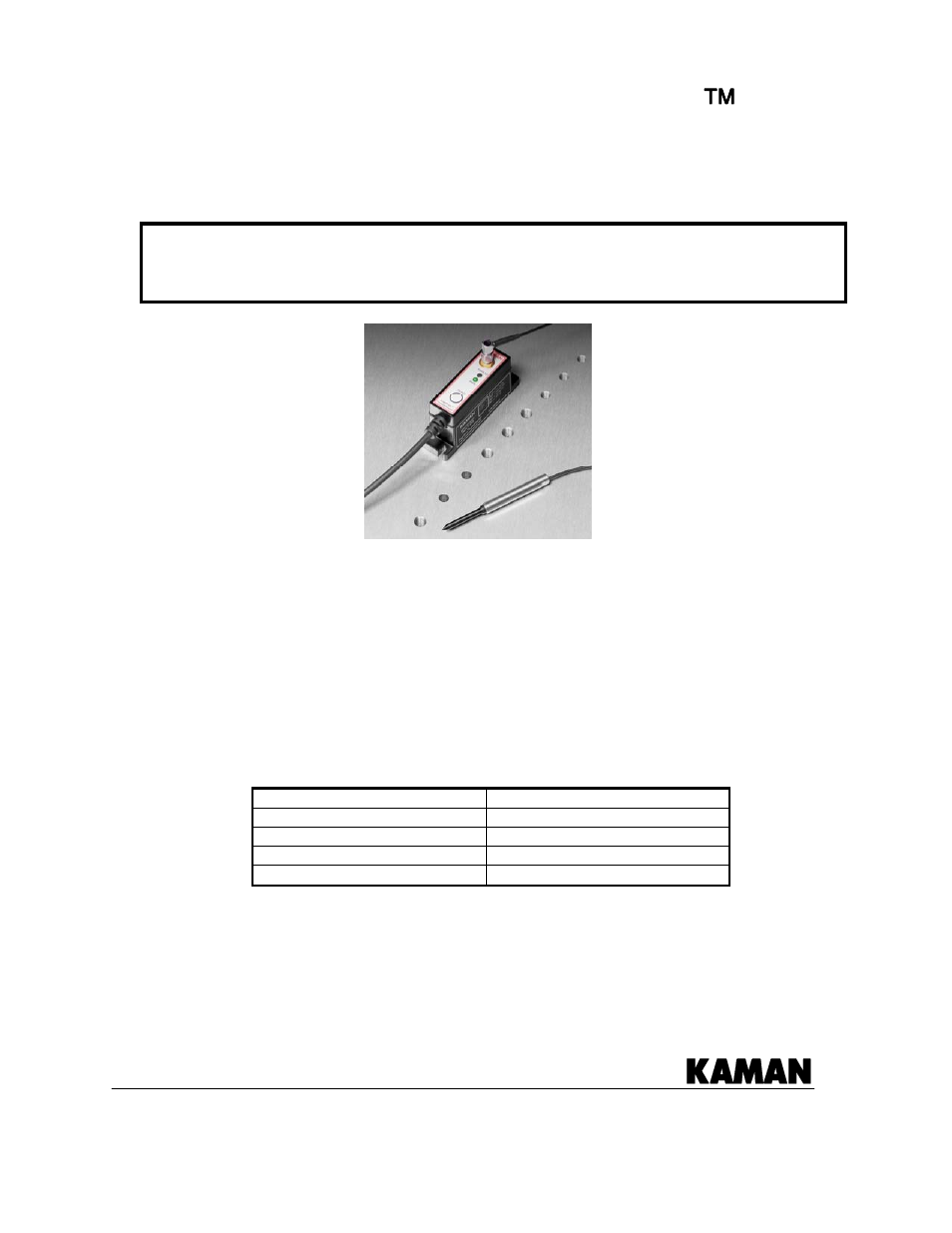 Kaman ThreadChecker User Manual | 2 pages