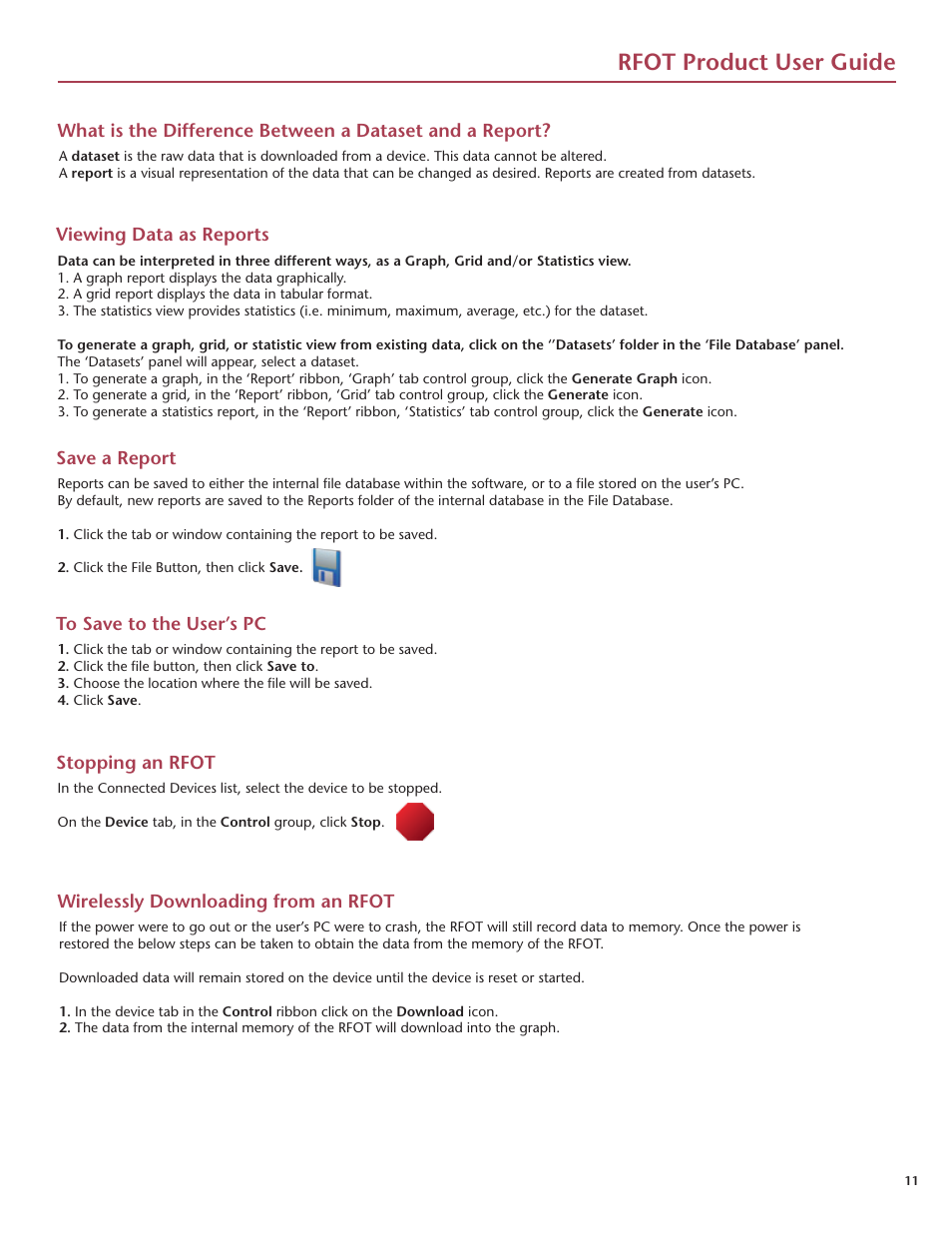 Rfot product user guide | MadgeTech RFOT Wireless Meat Temperature Data Logger User Manual | Page 15 / 24