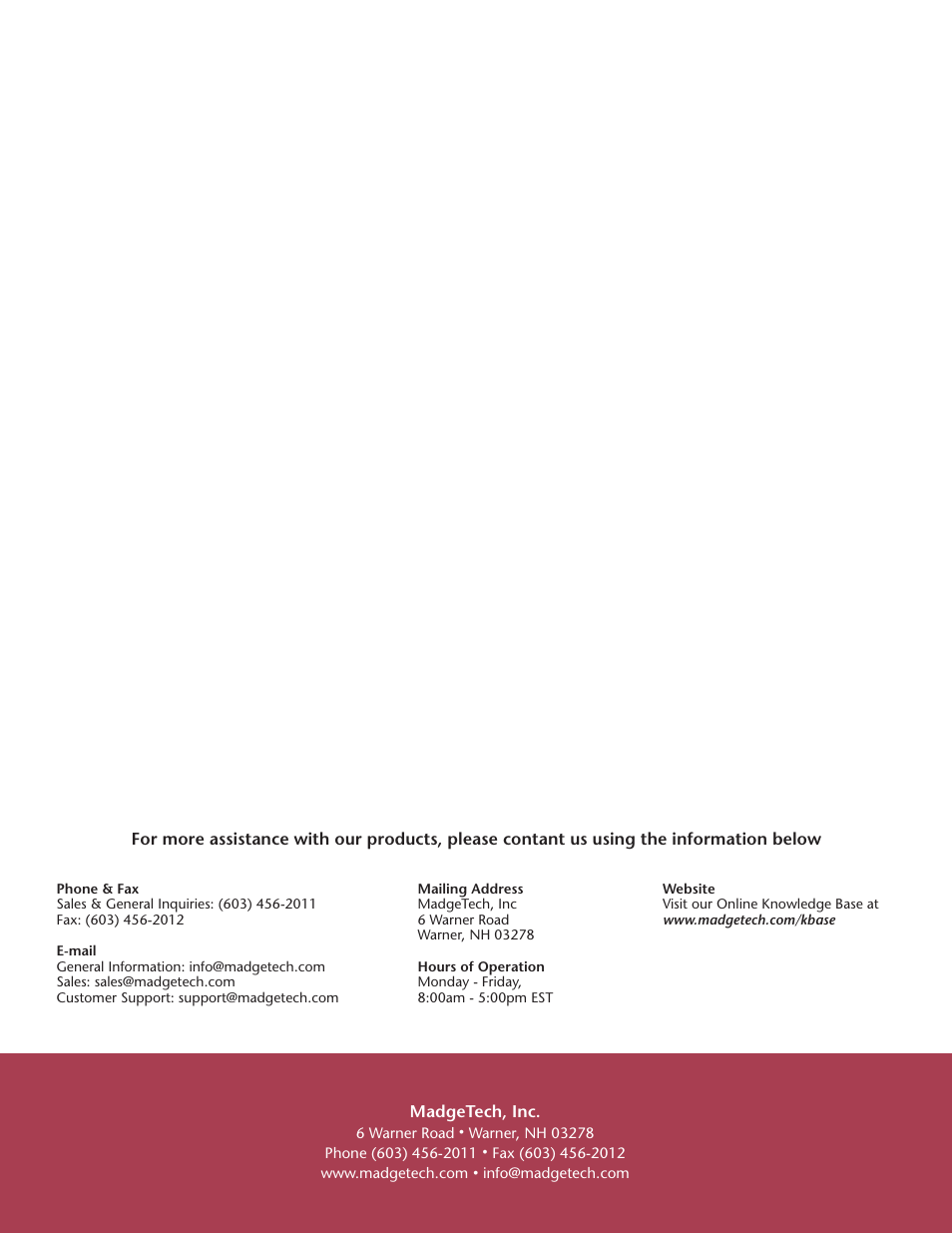 MadgeTech RFOT Wireless Meat Temperature Data Logger User Manual | Page 24 / 24