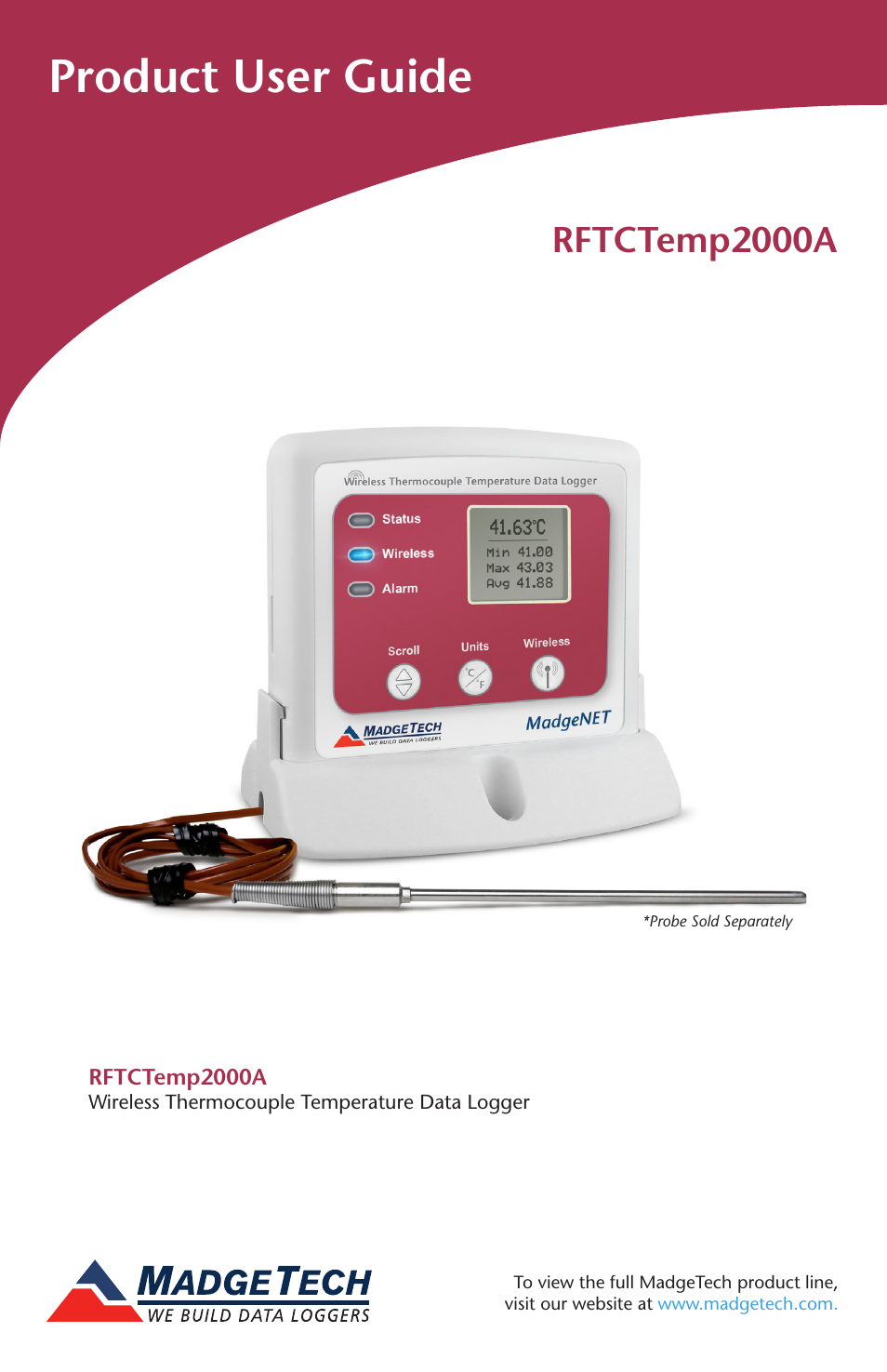MadgeTech RFTCTemp2000A User Manual | 16 pages