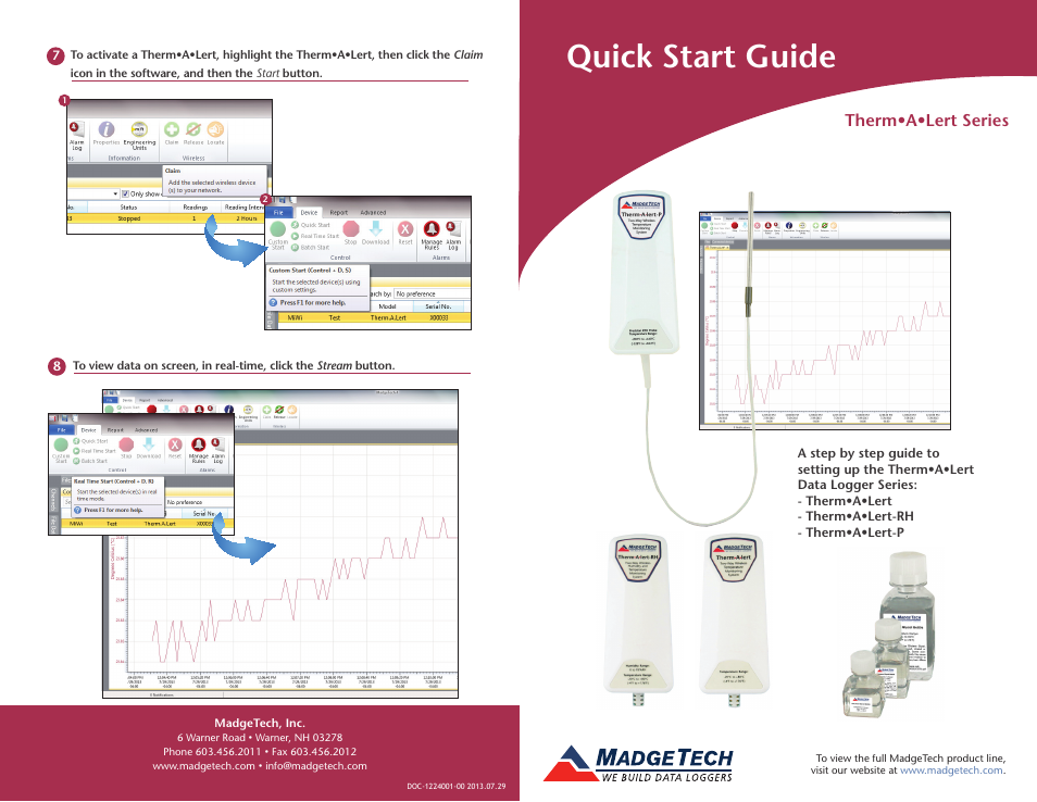 MadgeTech Therm•A•lert-RH Data Logger User Manual | 2 pages