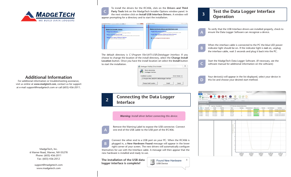 Additional information, Ab c d b | MadgeTech AVS140-6 Autoclave Validation Data Logging System User Manual | Page 2 / 2