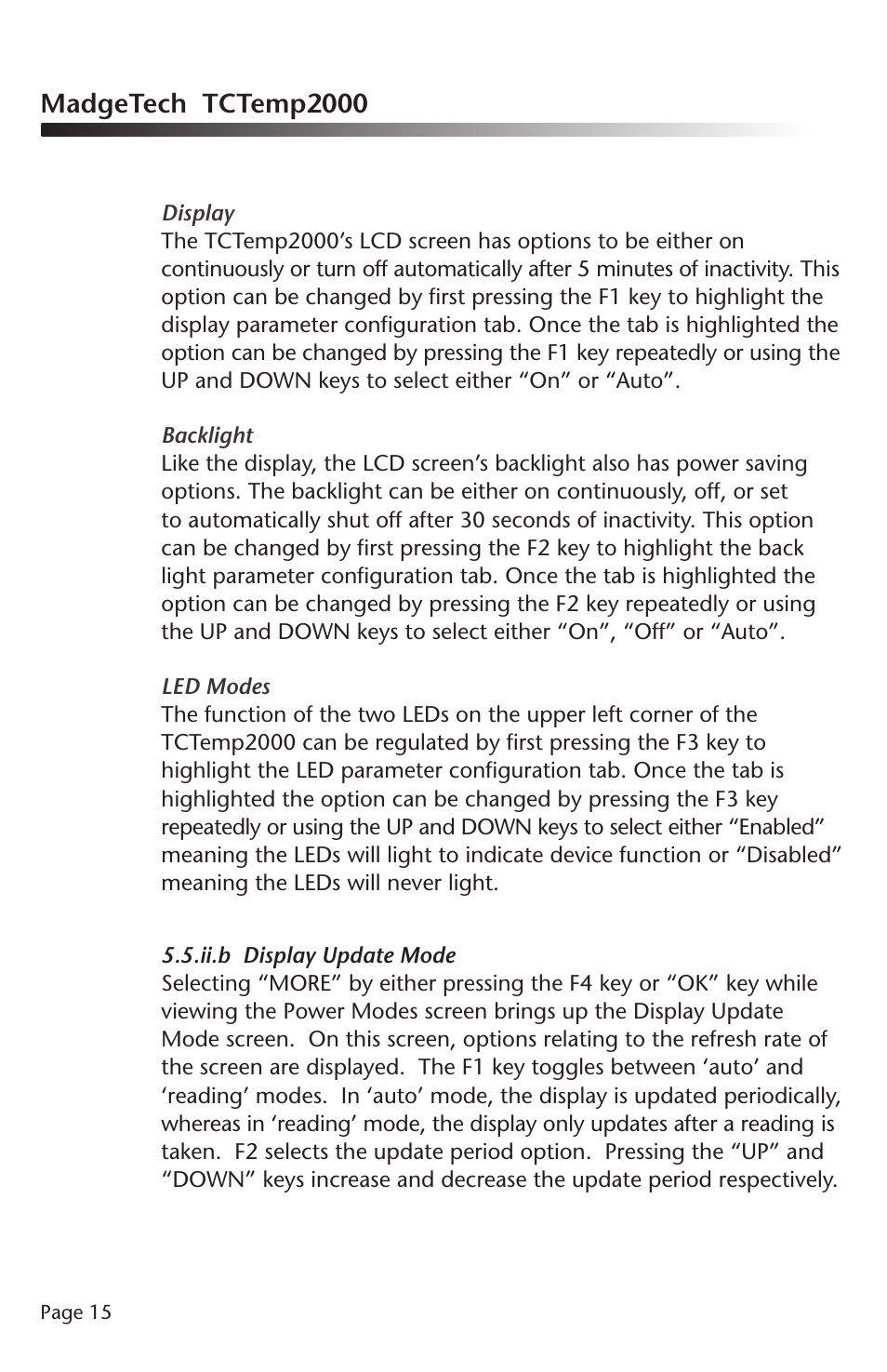 Madgetech tctemp2000 | MadgeTech TCTemp2000 Data Logger User Manual | Page 16 / 38