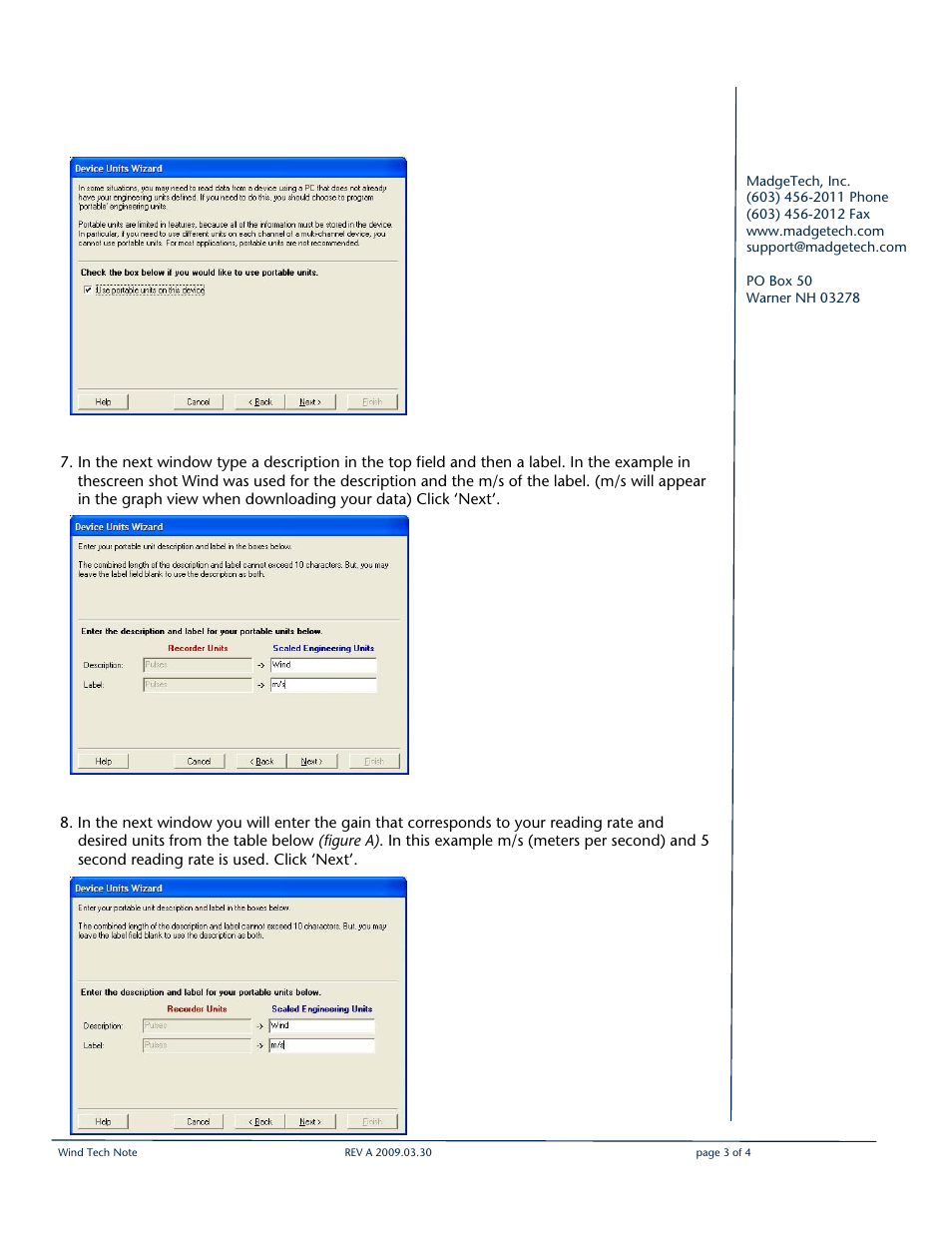 MadgeTech Wind101A Data Logger User Manual | Page 3 / 4