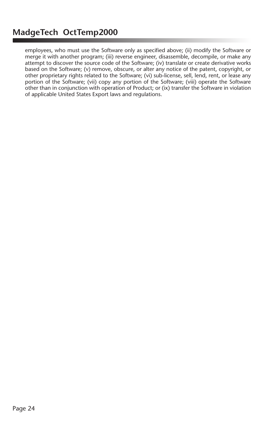 Madgetech octtemp2000 | MadgeTech OctTemp2000 Data Logger User Manual | Page 25 / 26