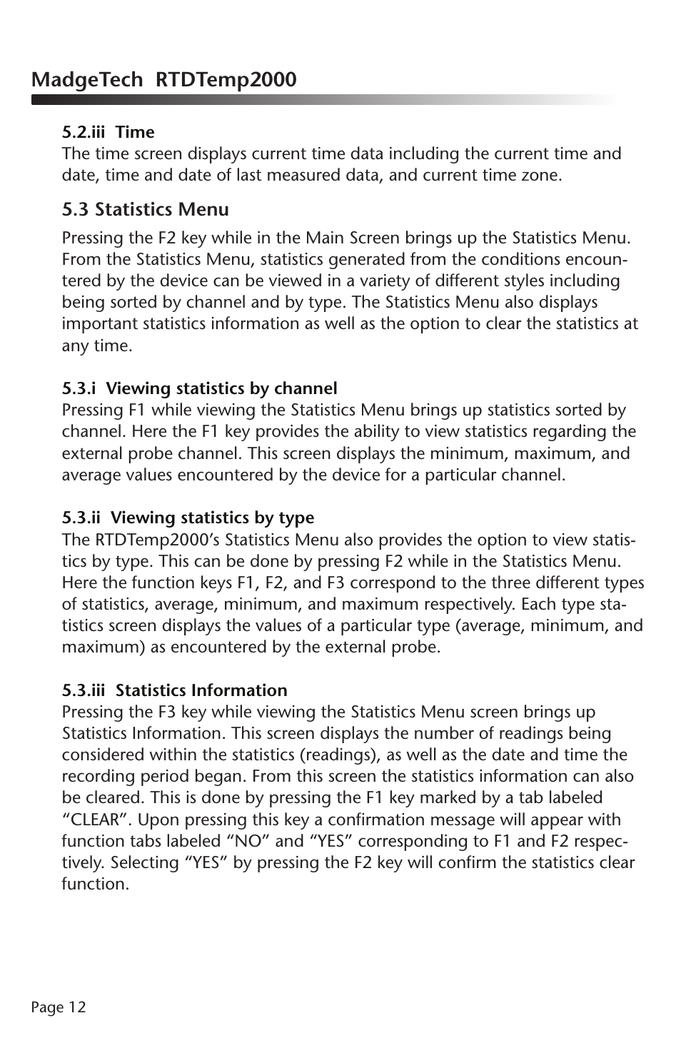 Madgetech rtdtemp2000 | MadgeTech RTDTemp2000 Data Logger User Manual | Page 13 / 38