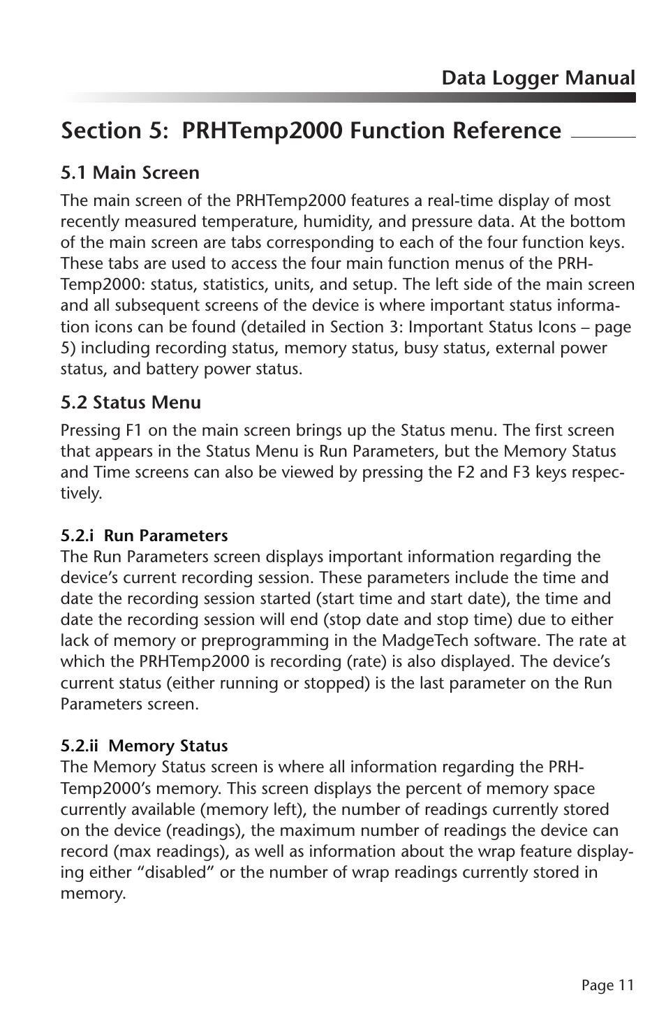 MadgeTech PRHTemp2000 Data Logger User Manual | Page 12 / 38