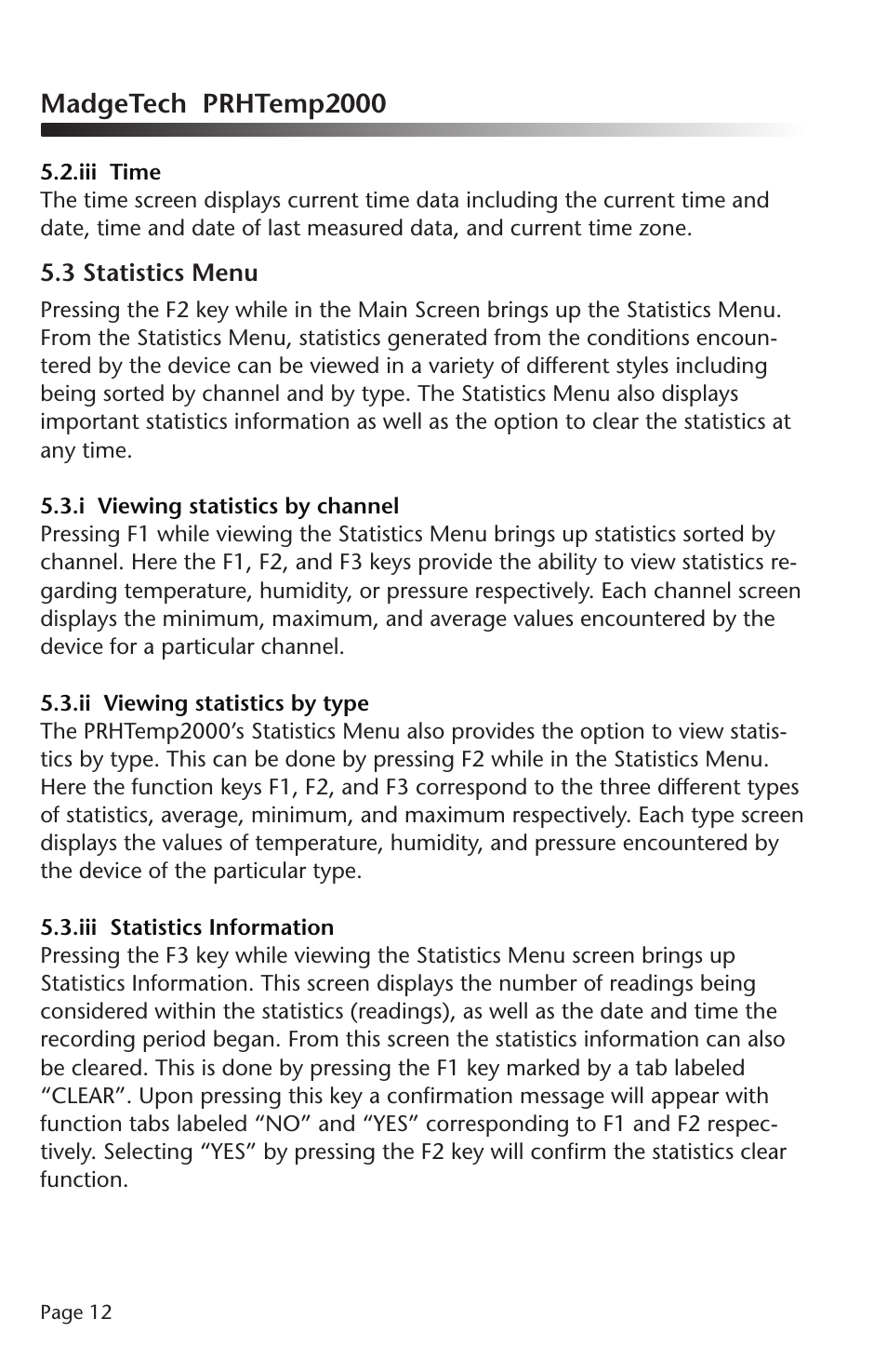 Madgetech prhtemp2000 | MadgeTech PRHTemp2000 Data Logger User Manual | Page 13 / 38