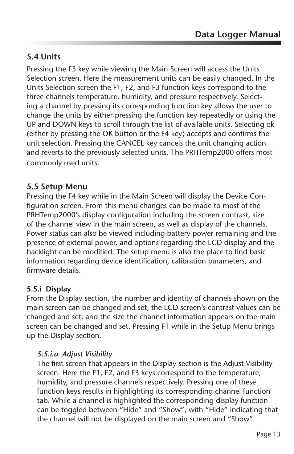 Data logger manual | MadgeTech PRHTemp2000 Data Logger User Manual | Page 14 / 38