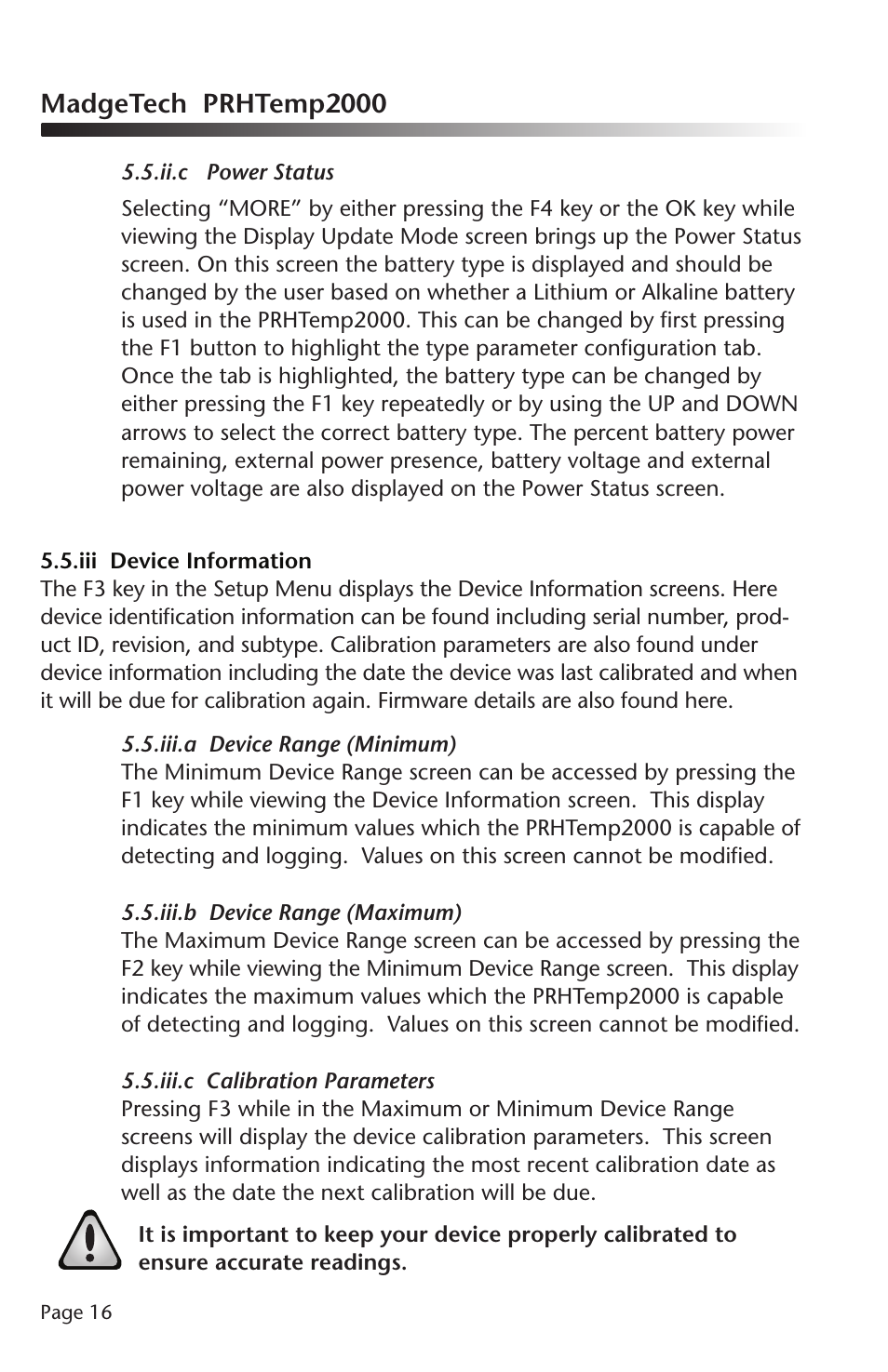 Madgetech prhtemp2000 | MadgeTech PRHTemp2000 Data Logger User Manual | Page 17 / 38