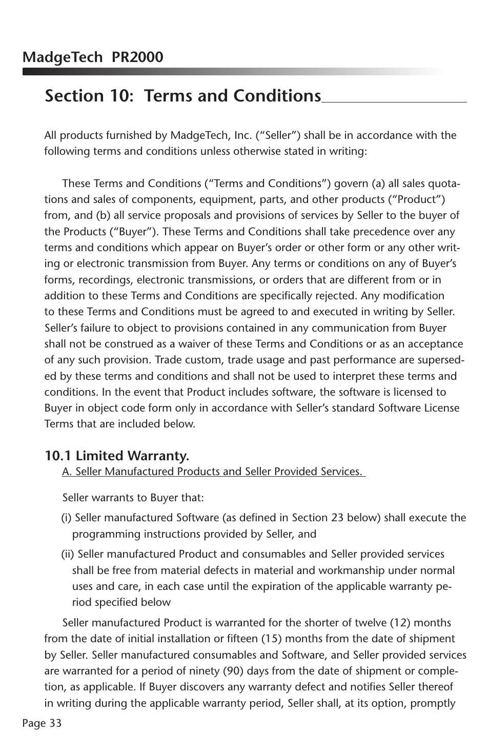 Madgetech pr2000 | MadgeTech PR2000 Data Logger User Manual | Page 34 / 38