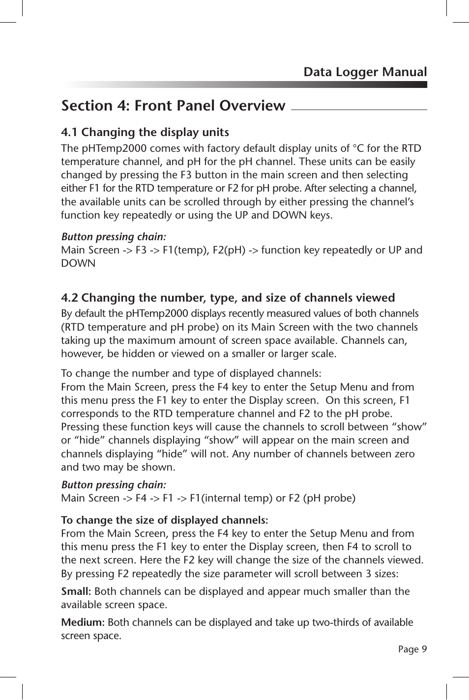 Data logger manual | MadgeTech pHTemp2000 Data Logger User Manual | Page 10 / 38