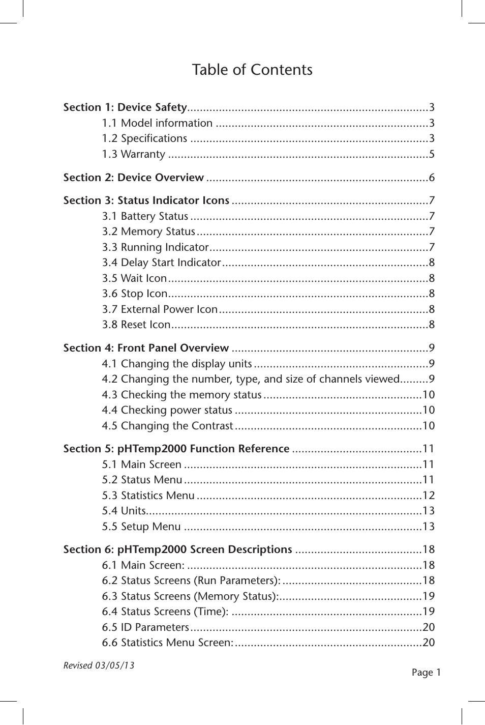 MadgeTech pHTemp2000 Data Logger User Manual | Page 2 / 38