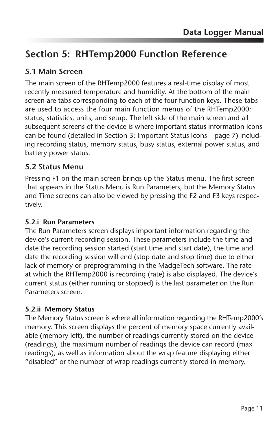 MadgeTech RHTemp2000 Data Logger User Manual | Page 12 / 38