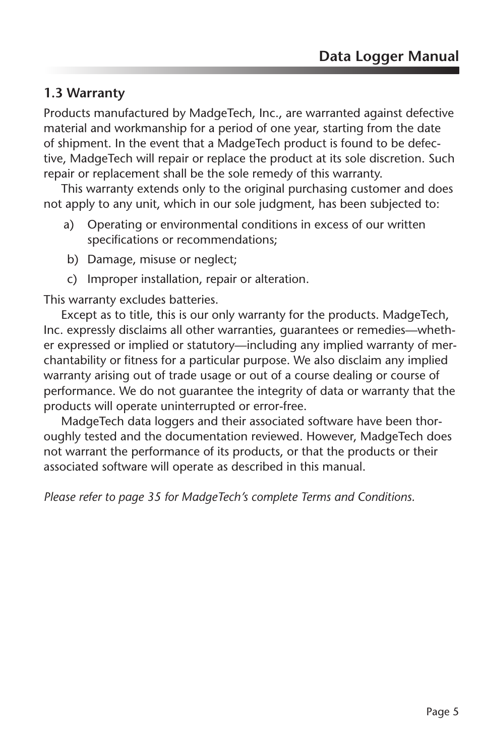 Data logger manual | MadgeTech RHTemp2000 Data Logger User Manual | Page 6 / 38