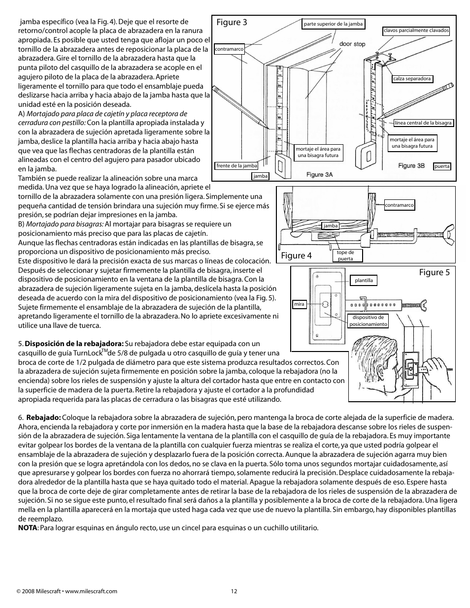 Figure 3 figure 4 figure 5 | Milescraft 1293 - InteriorDoor Kit User Manual | Page 12 / 20