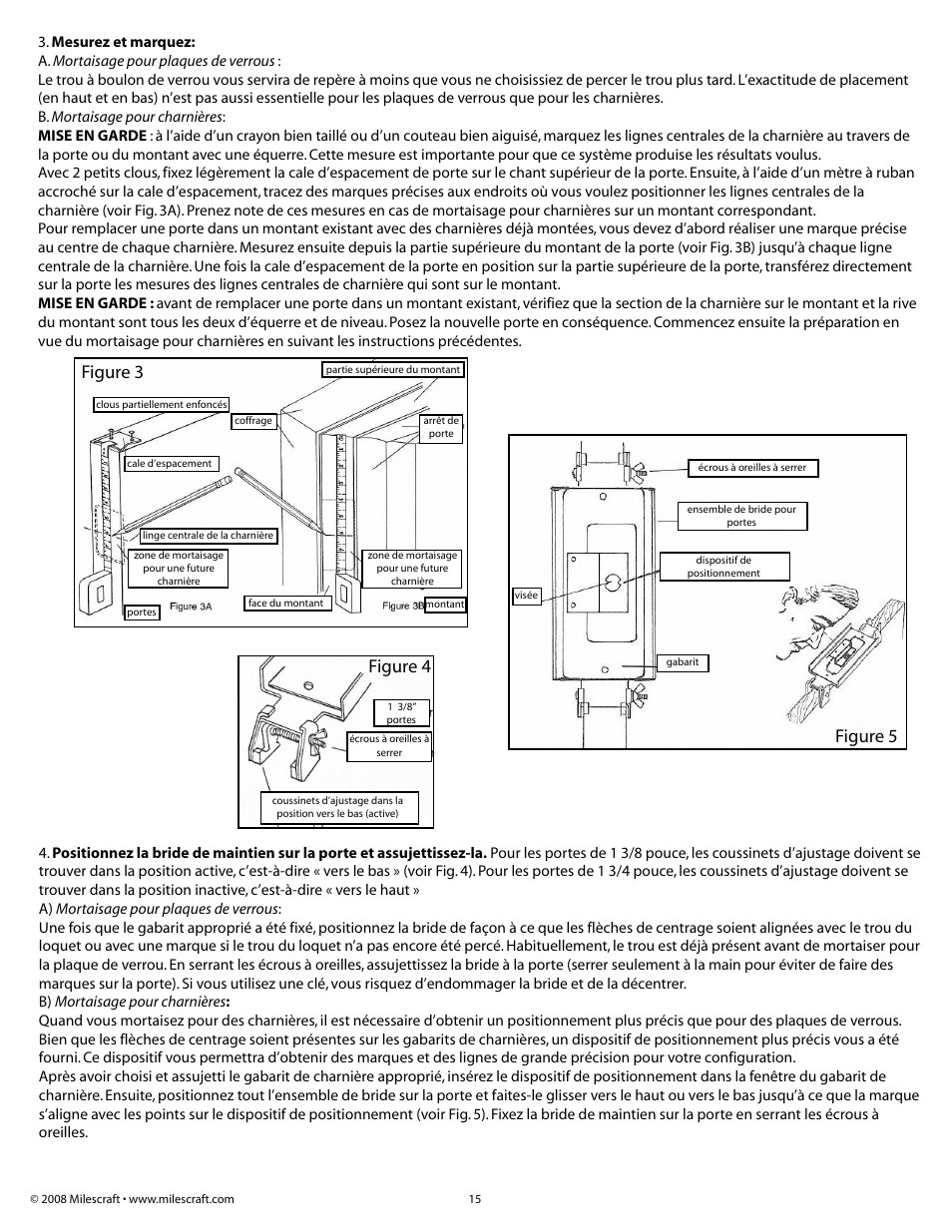 Figure 4, Figure 3, Figure 5 | Milescraft 1293 - InteriorDoor Kit User Manual | Page 15 / 20