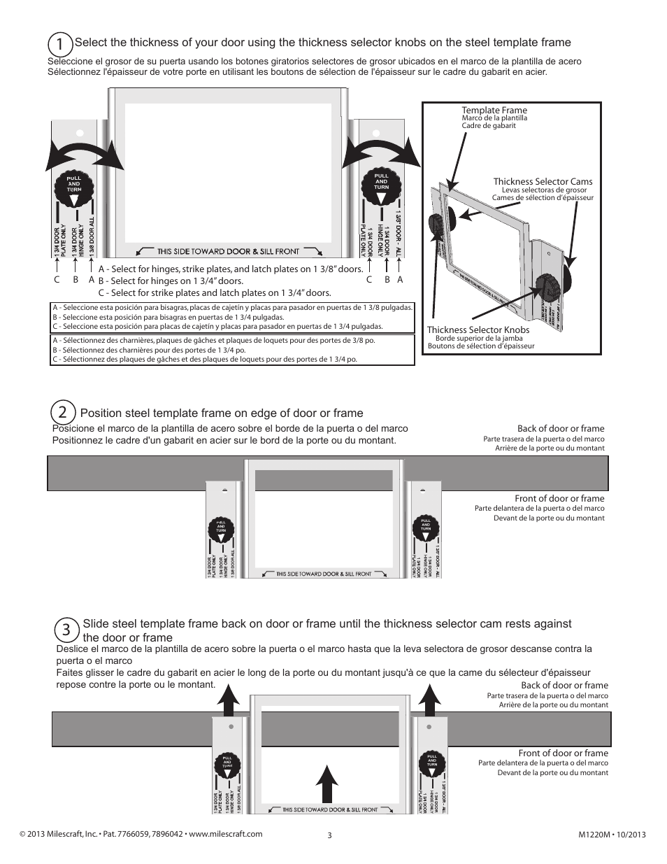 Milescraft 1220 - DoorMortise Kit+ User Manual | Page 3 / 6