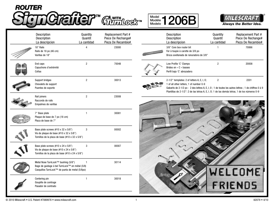 Milescraft 1206B - SignCrafter User Manual | 9 pages