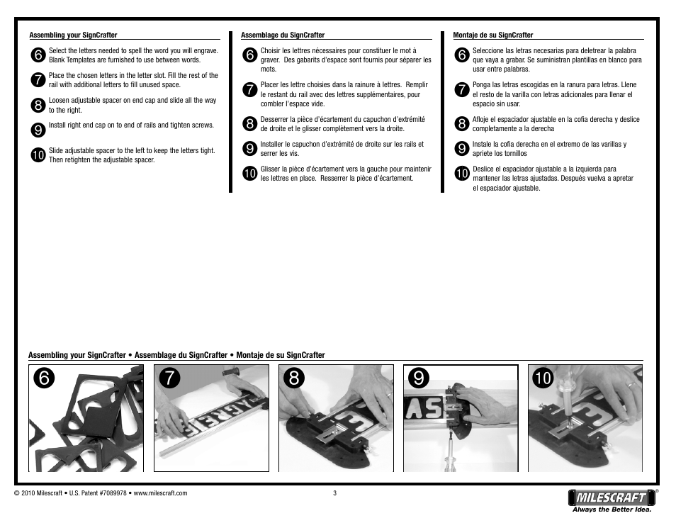 98 bk 7 6 | Milescraft 1206B - SignCrafter User Manual | Page 3 / 9