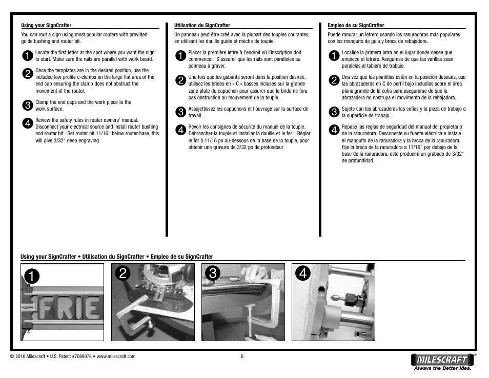 Milescraft 1206B - SignCrafter User Manual | Page 6 / 9