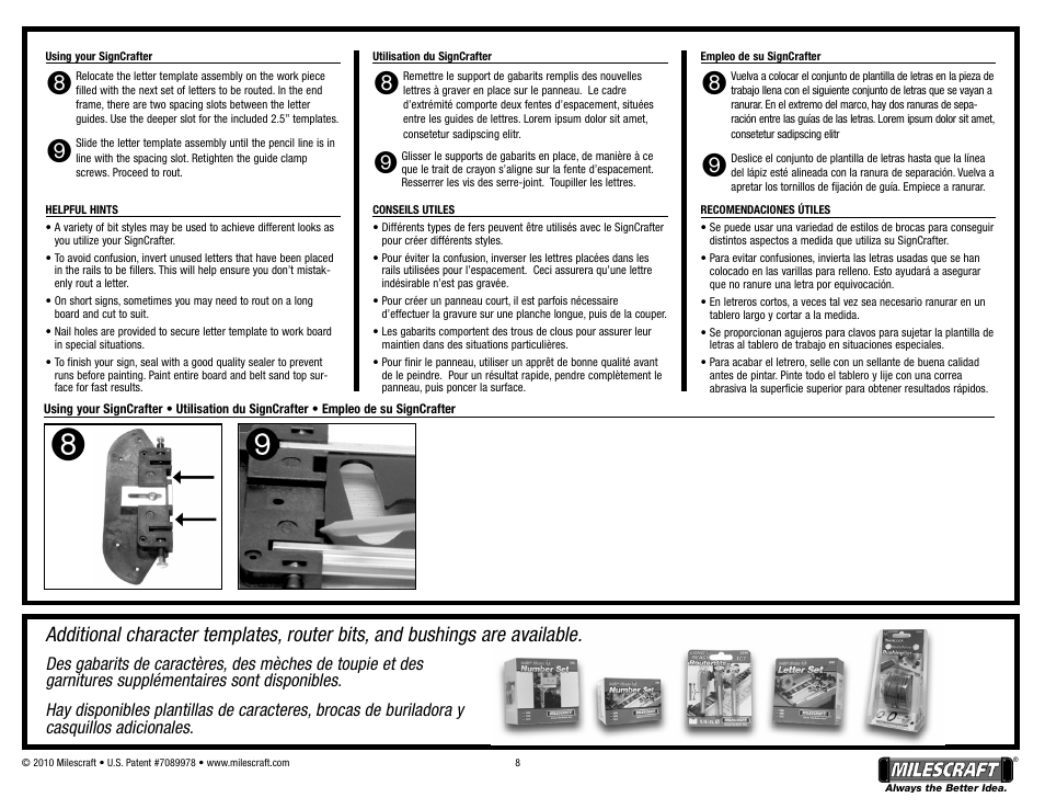 Milescraft 1206B - SignCrafter User Manual | Page 8 / 9