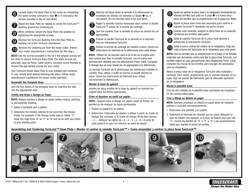 98 bk 7 6 | Milescraft 1207 - Design/Inlay Kit User Manual | Page 2 / 11
