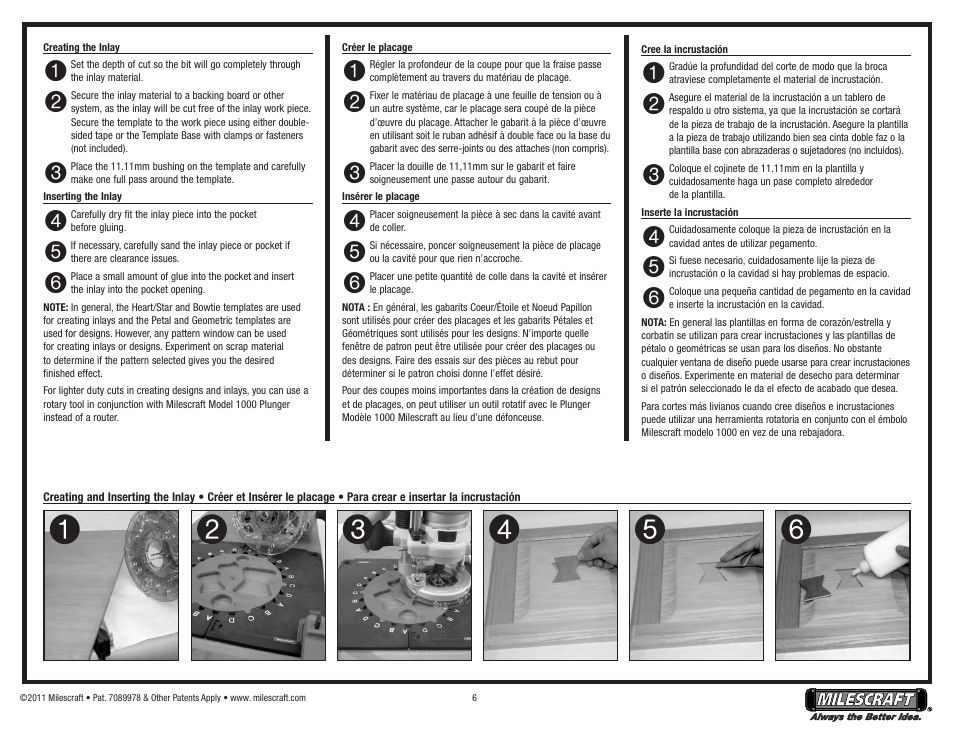 Milescraft 1207 - Design/Inlay Kit User Manual | Page 6 / 11