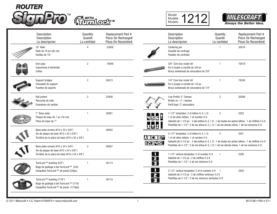 Milescraft 1212 - SignPro User Manual | 8 pages