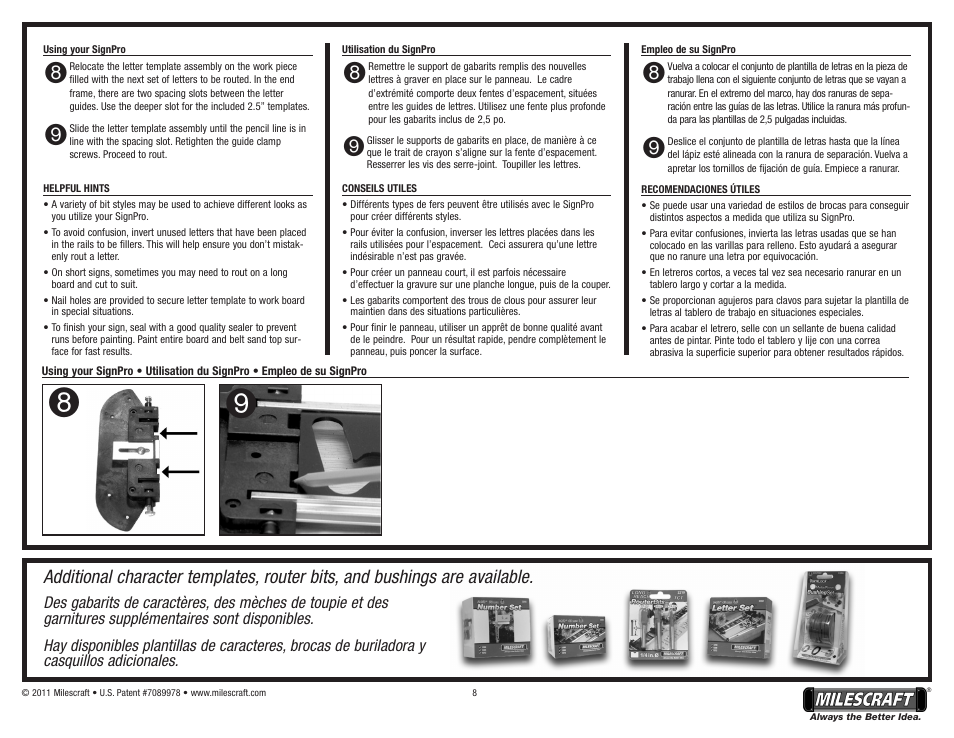 Milescraft 1212 - SignPro User Manual | Page 8 / 8