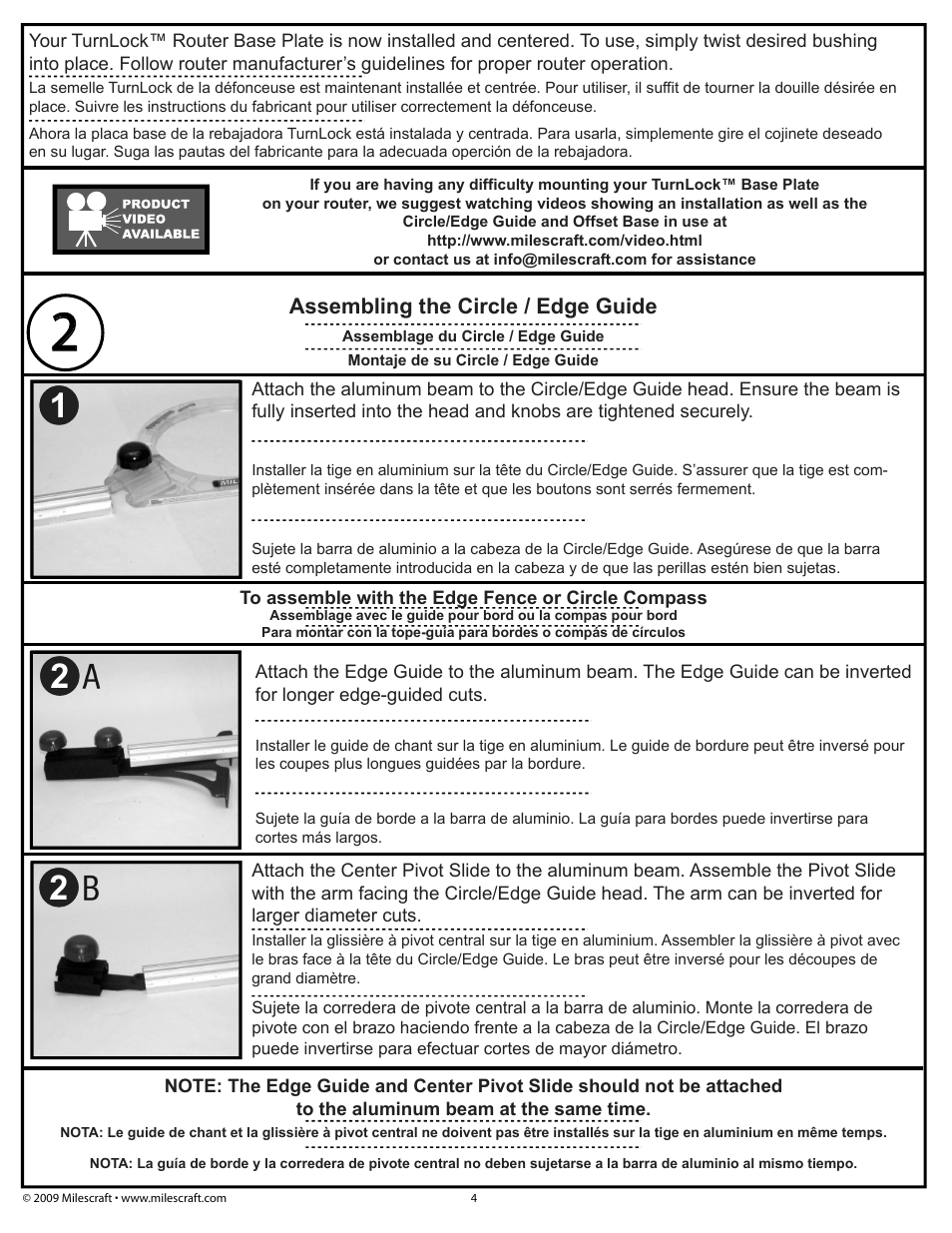 Milescraft 1223 - Router Guide Kit User Manual | Page 4 / 8