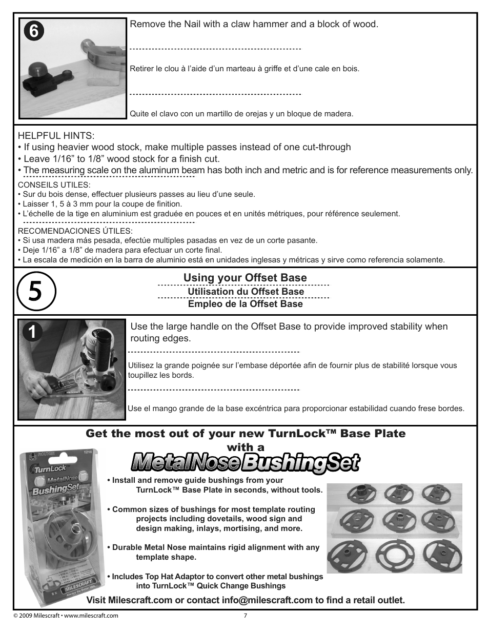 Milescraft 1223 - Router Guide Kit User Manual | Page 7 / 8