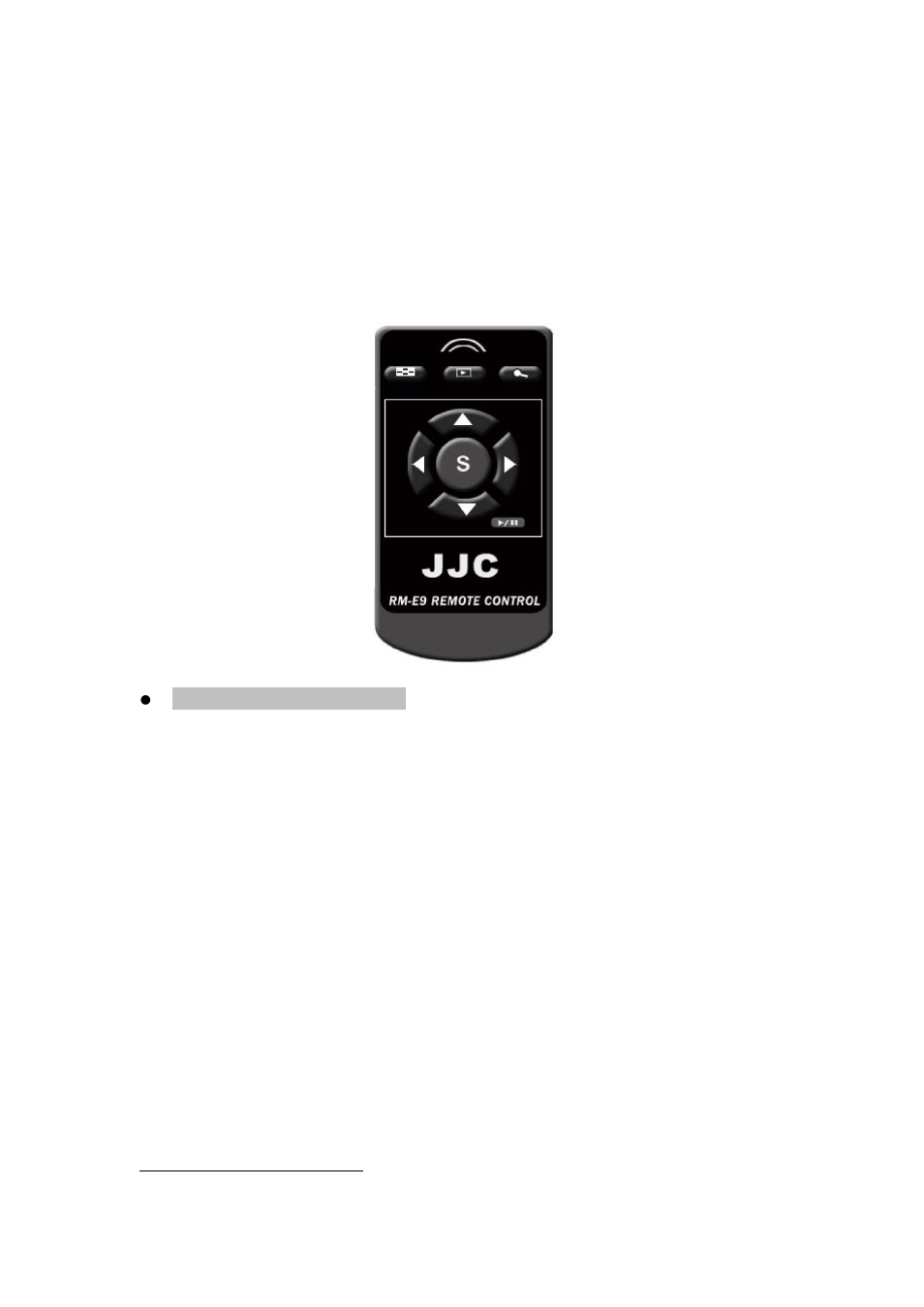 JJC RM-E9 User Manual | 3 pages