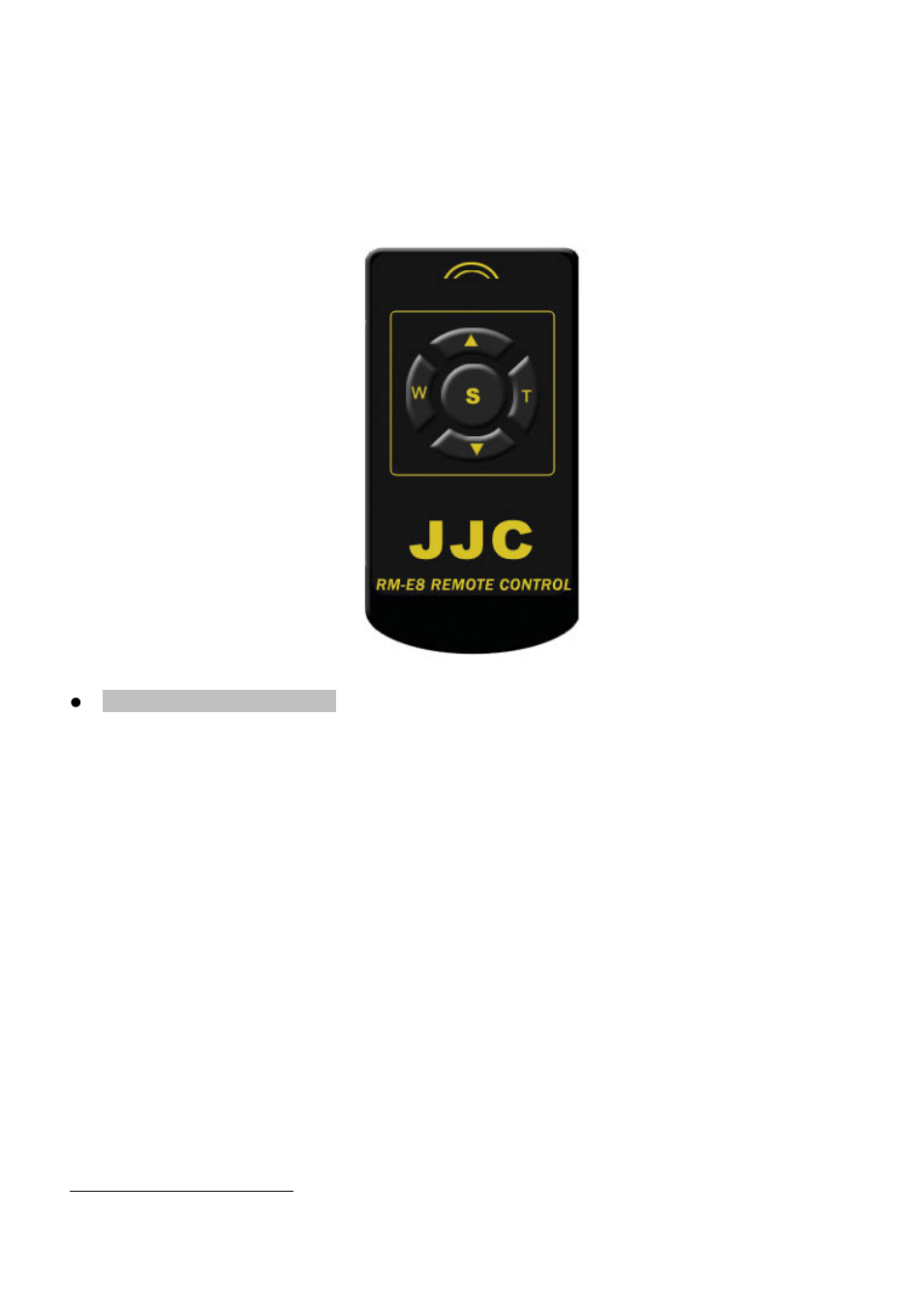 JJC RM-E8 User Manual | 3 pages