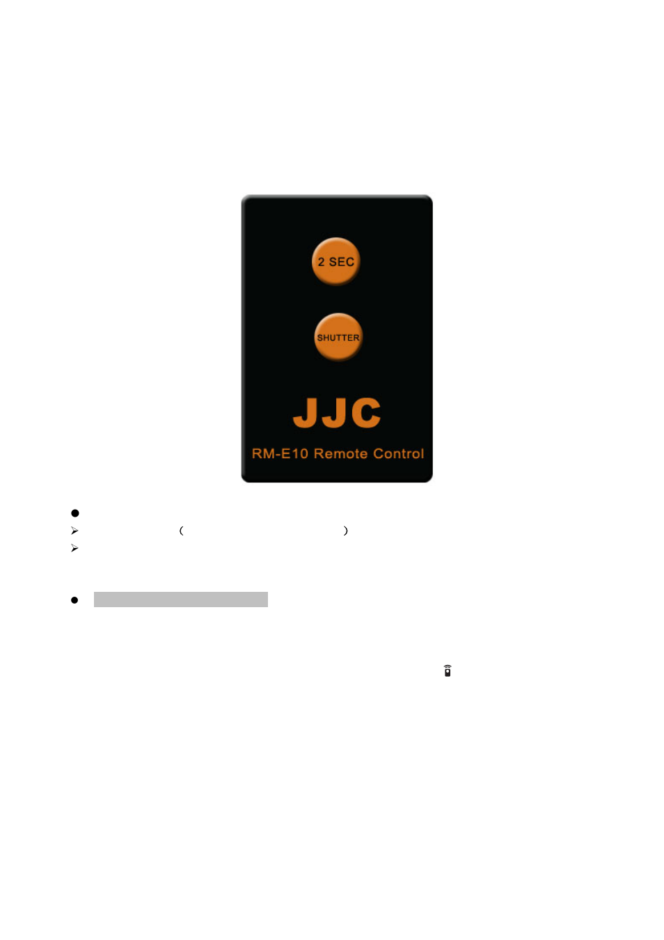 JJC RM-E10 User Manual | 3 pages