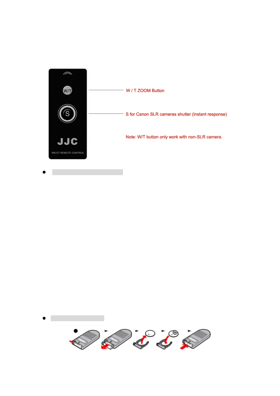 JJC RM-E7 User Manual | 2 pages