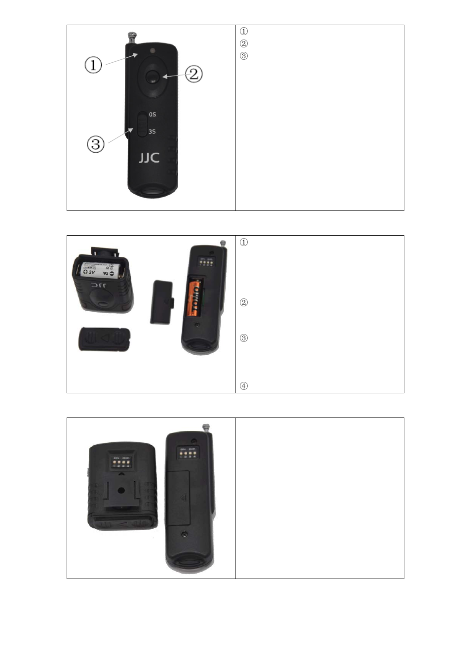 JJC JM Serie User Manual | Page 2 / 3