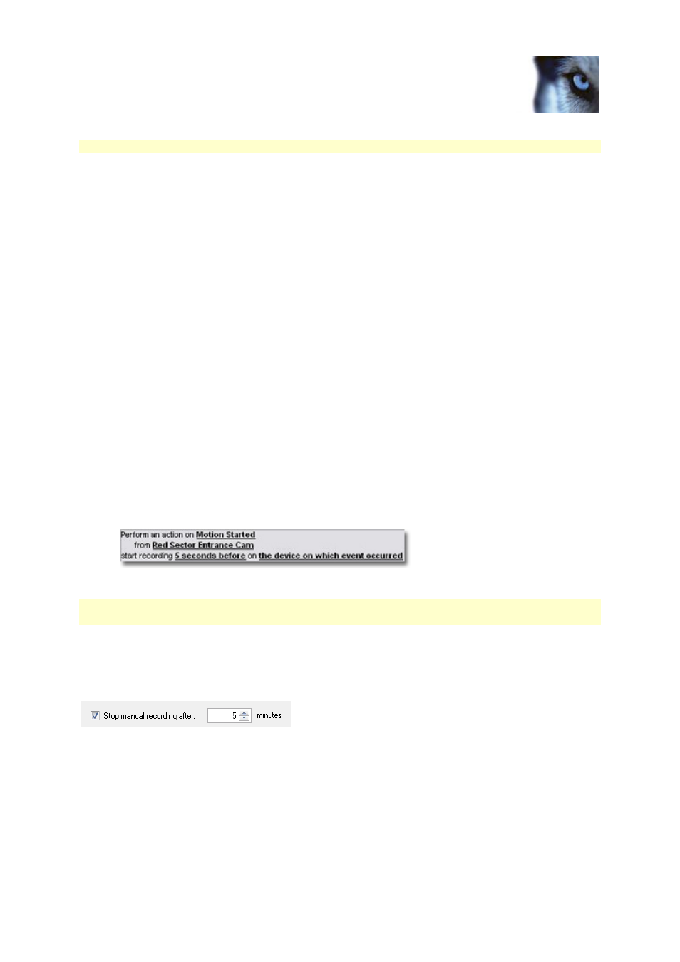 Devices that support pre-buffering, Manage pre-buffering, Manage manual recording | Milestone XProtect Advanced VMS 2014 User Manual | Page 103 / 297