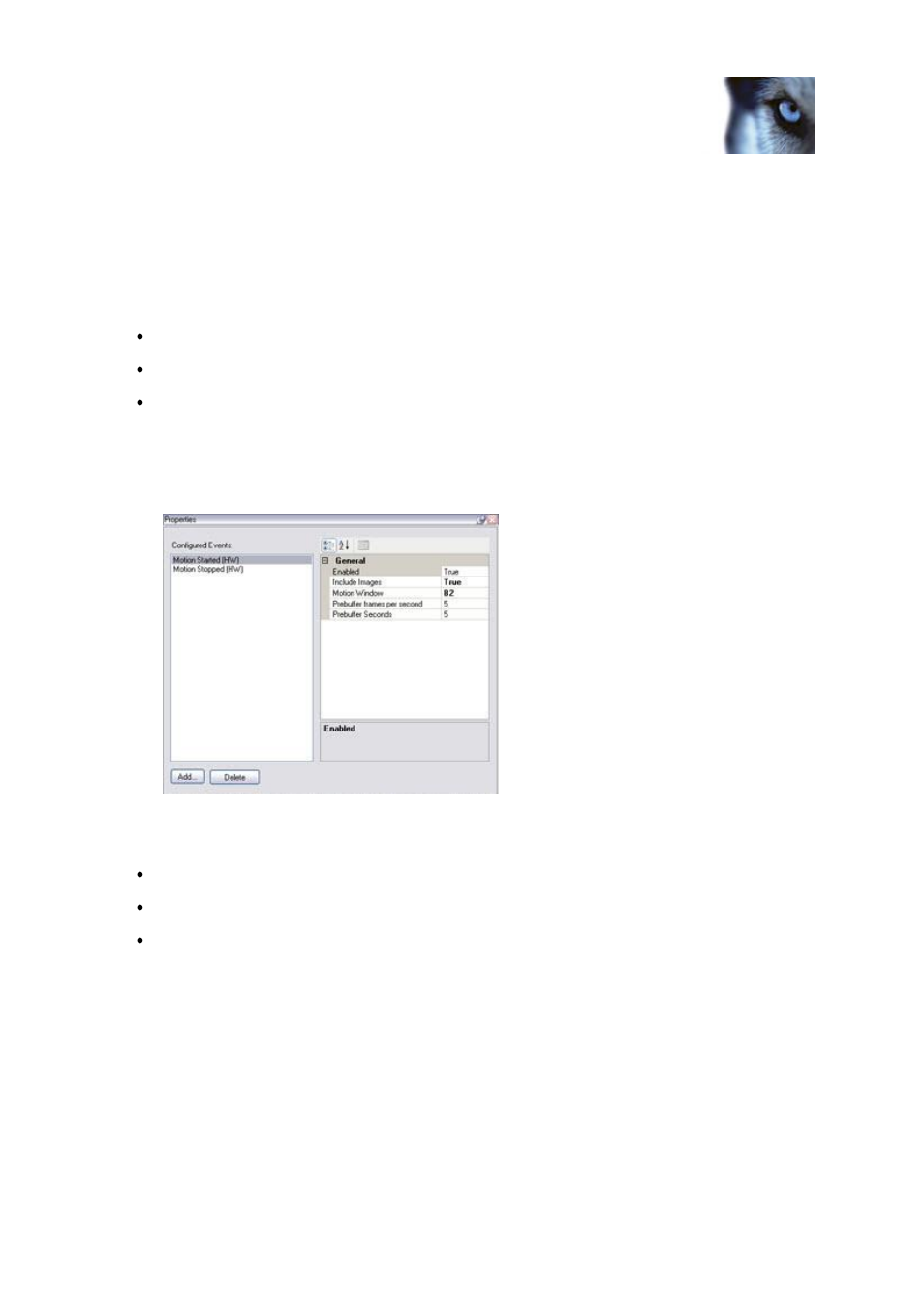 Events tab (devices), About the events tab, Add an event | Milestone XProtect Advanced VMS 2014 User Manual | Page 114 / 297