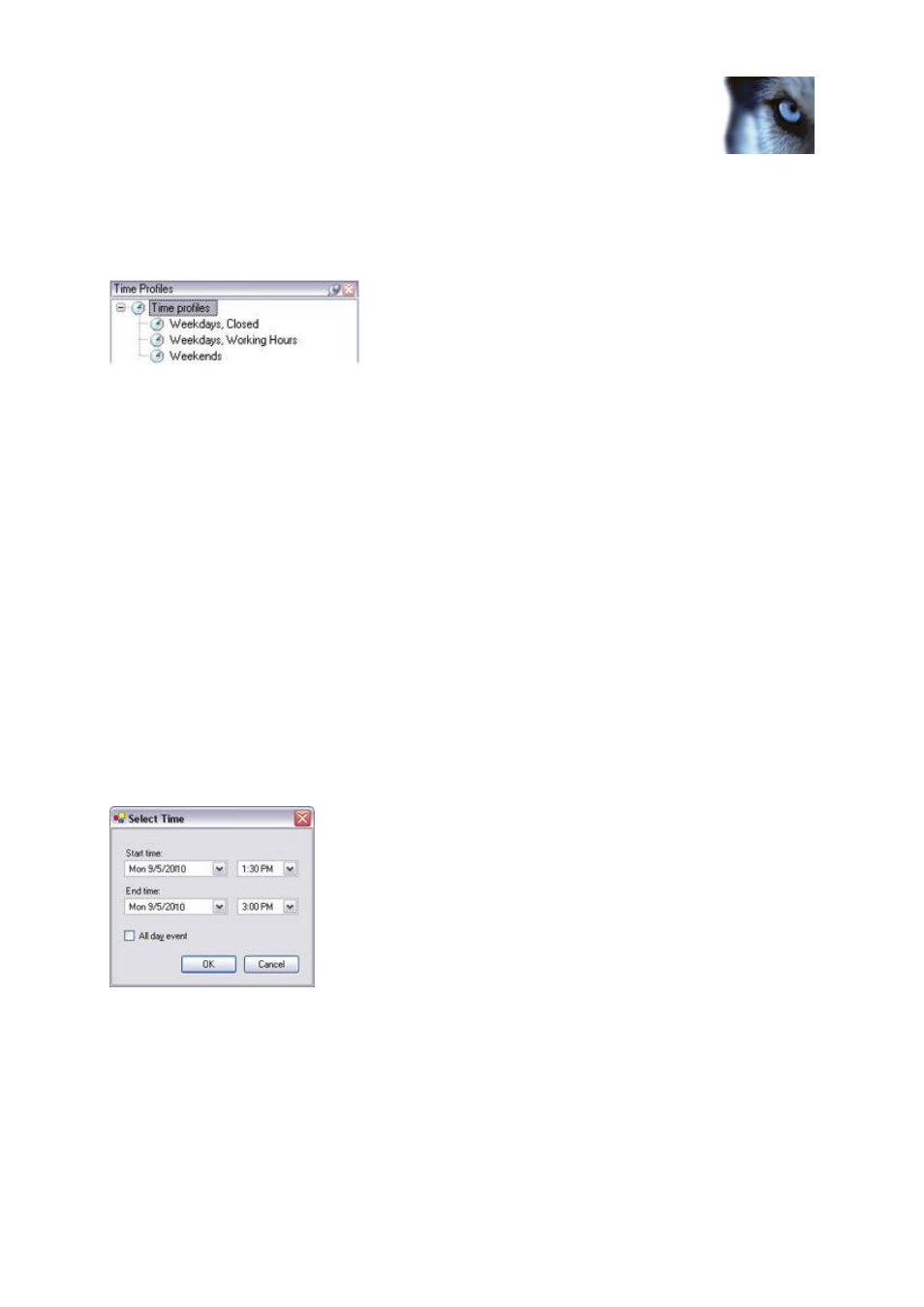 Specify a time profile | Milestone XProtect Advanced VMS 2014 User Manual | Page 156 / 297