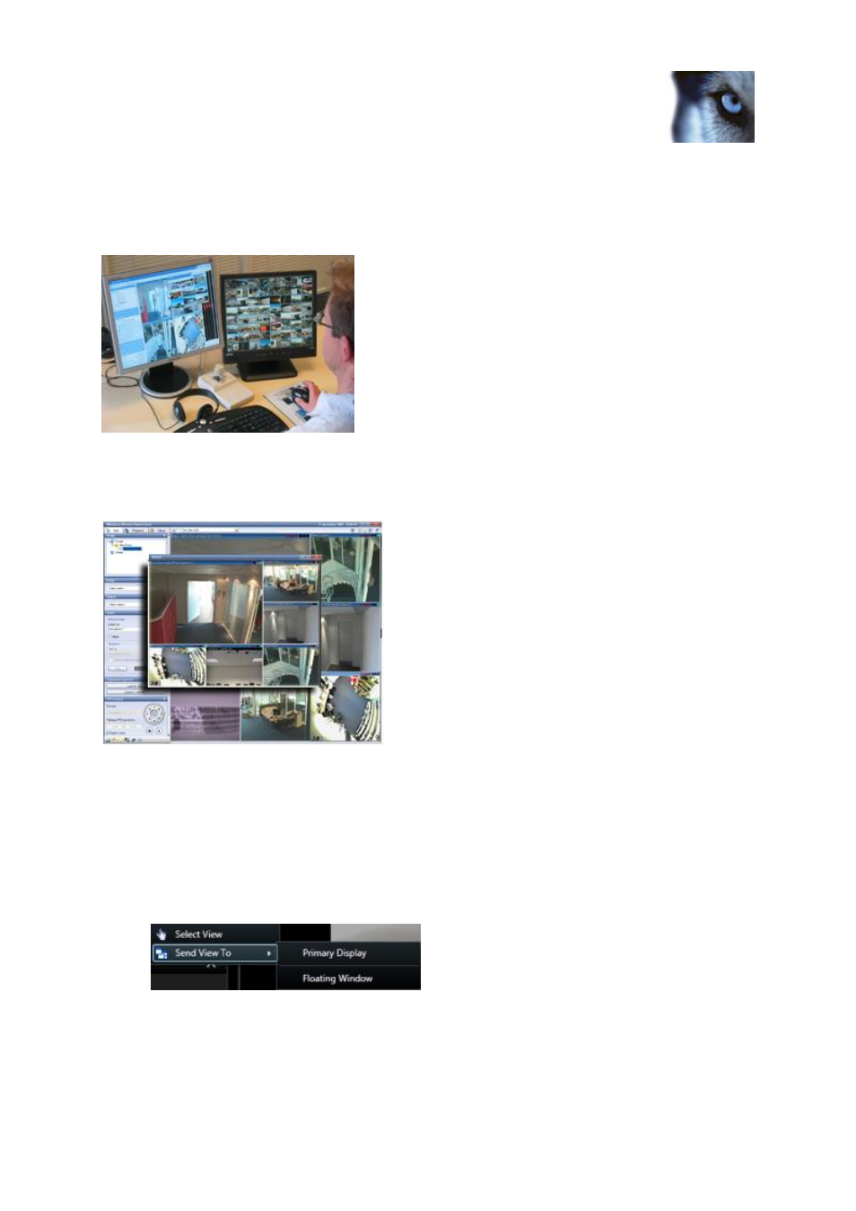 Send a view between displays, E 92) | Milestone XProtect Smart Client 2013 User Manual | Page 92 / 181
