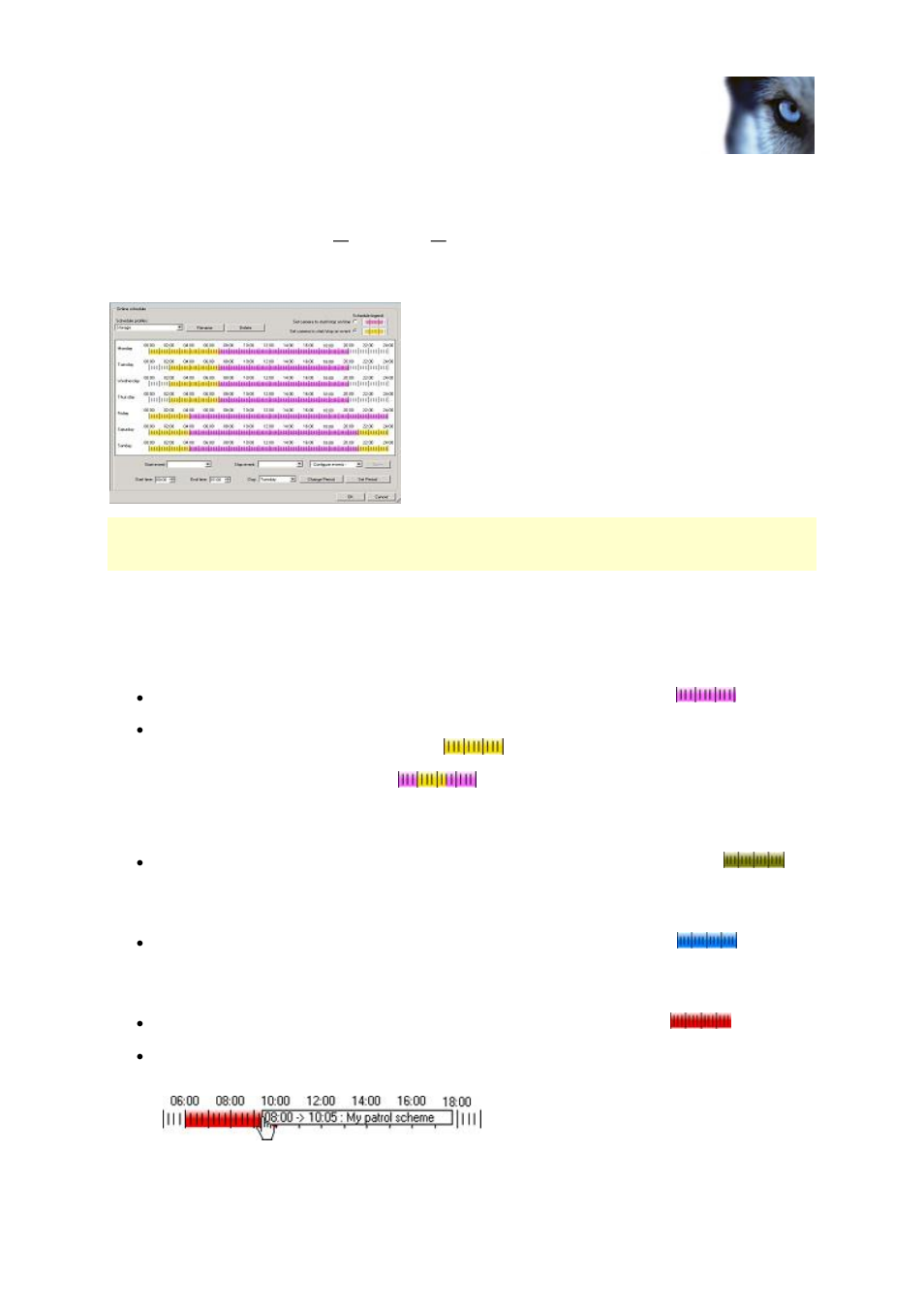 Configure camera-specific schedules, E 67) | Milestone XProtect Enterprise 2014 User Manual | Page 67 / 218