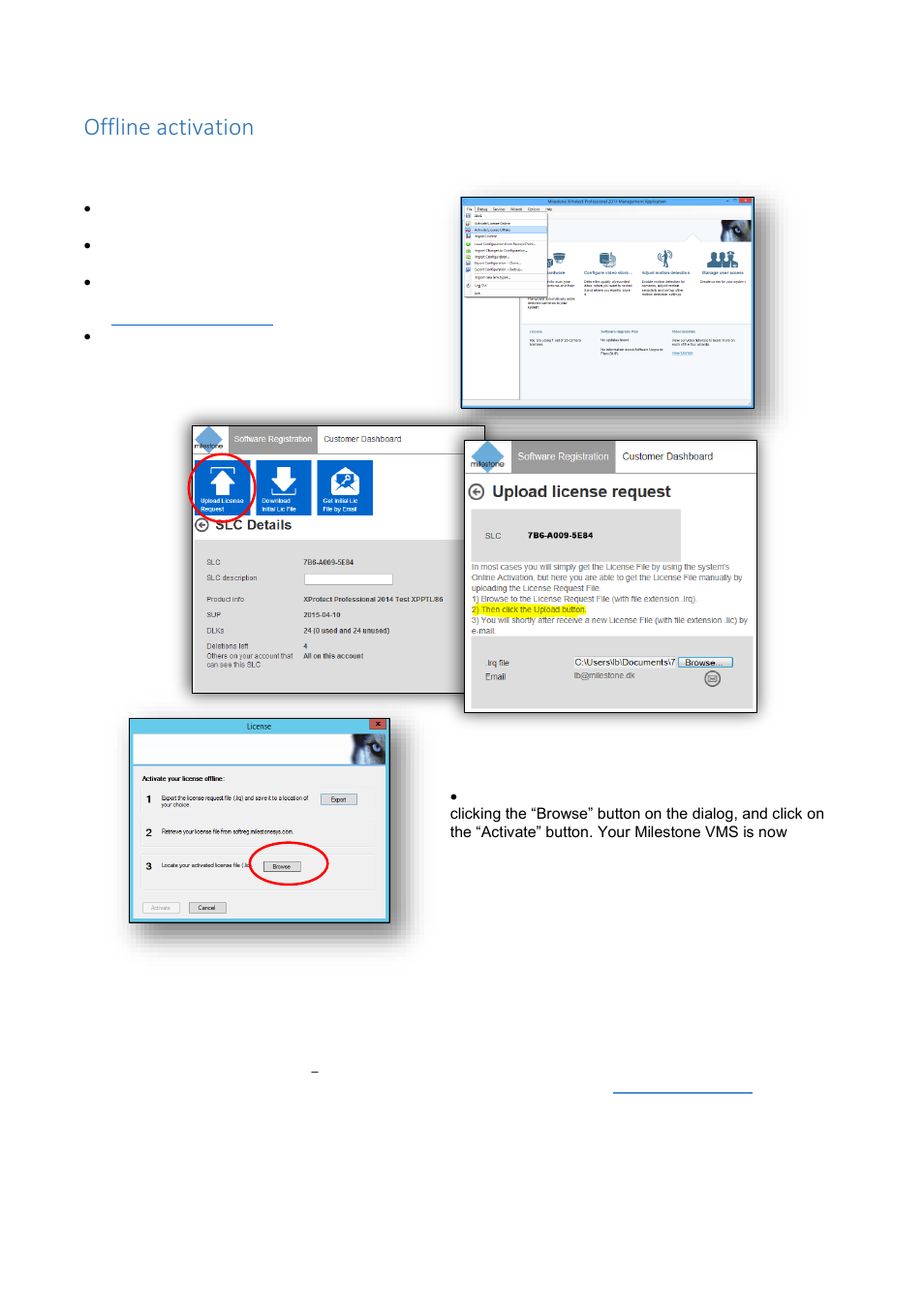 Offline activation | Milestone XProtect Essential 2014 User Manual | Page 3 / 3