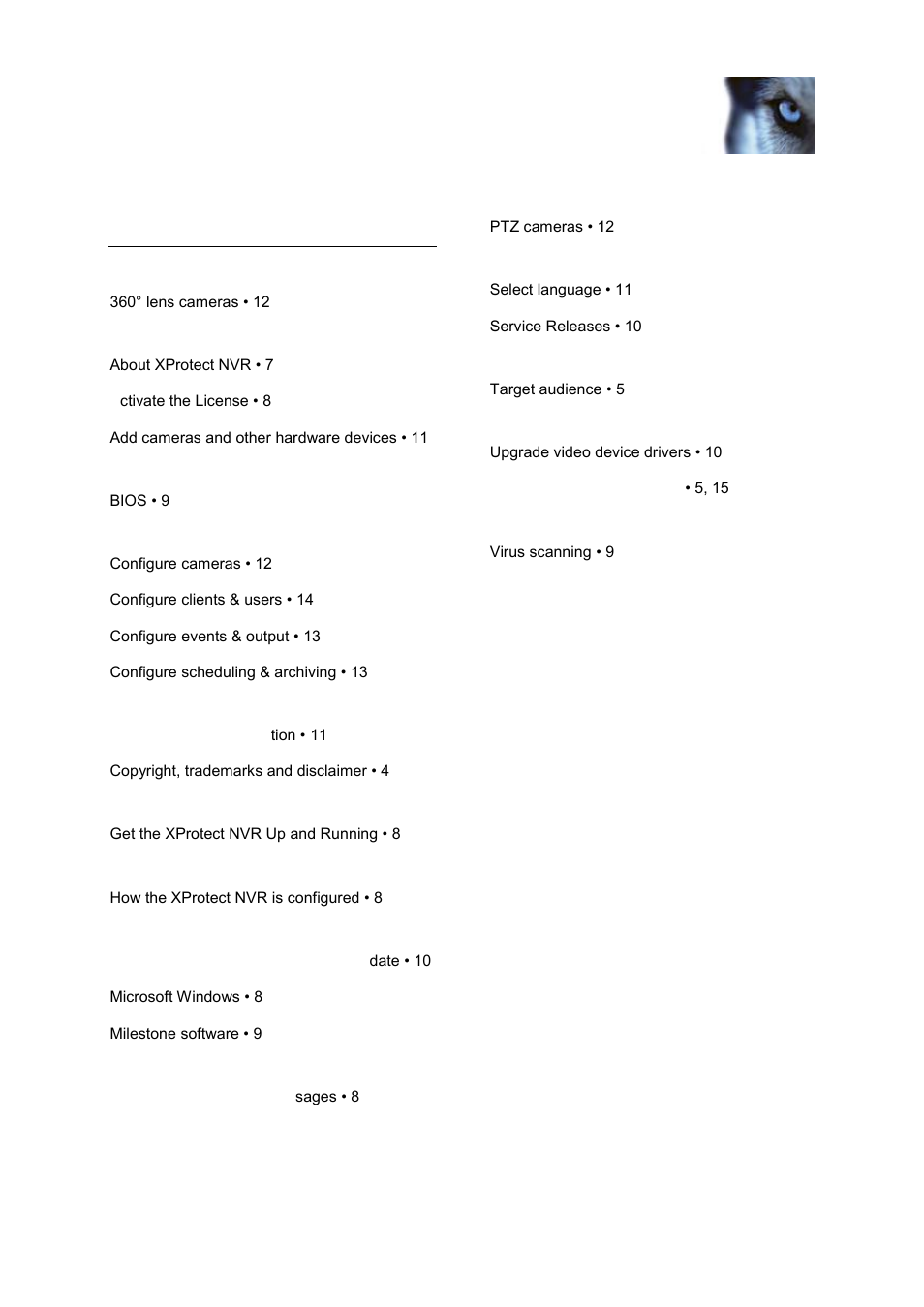 Index | Milestone XProtect NVR User Manual | Page 14 / 15