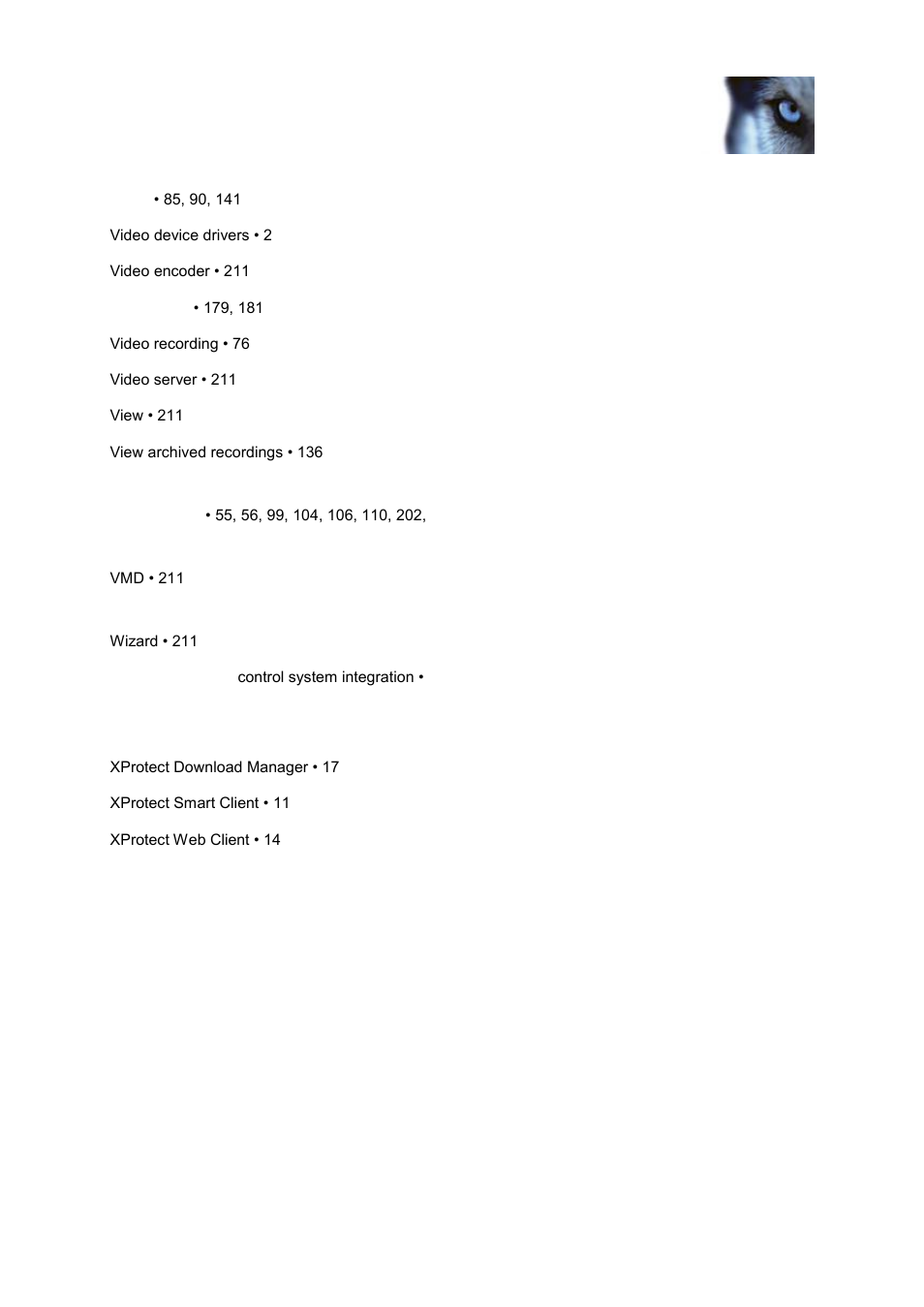 Milestone M50 User Manual | Page 213 / 215