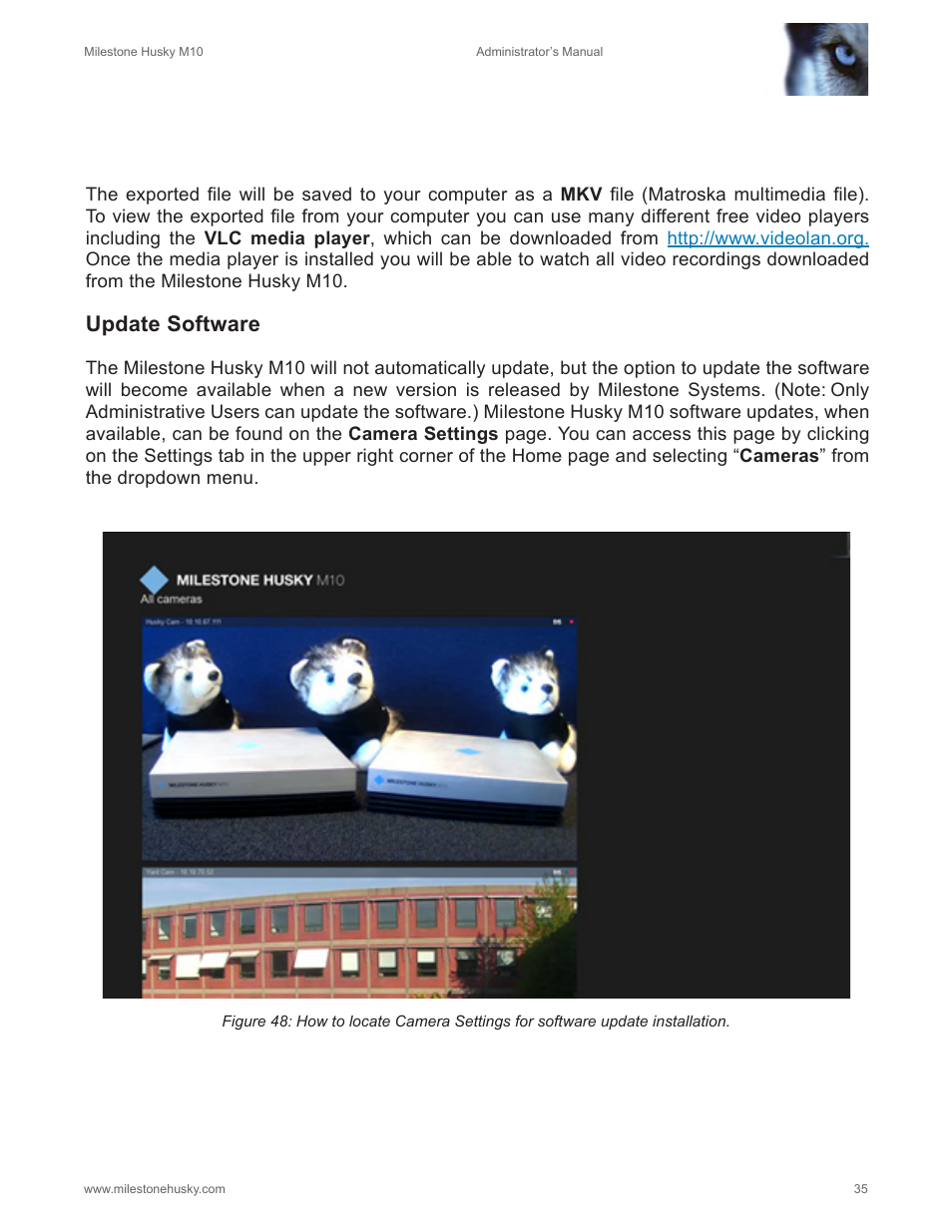 Update software | Milestone M10 User Manual | Page 36 / 38