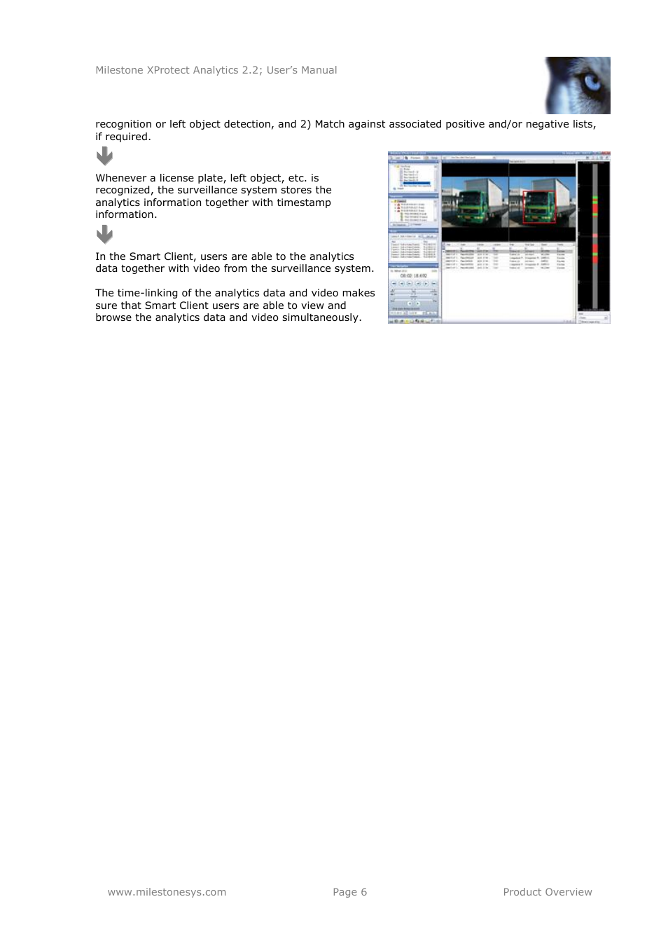 Milestone Analytics 2.2 User Manual | Page 6 / 19
