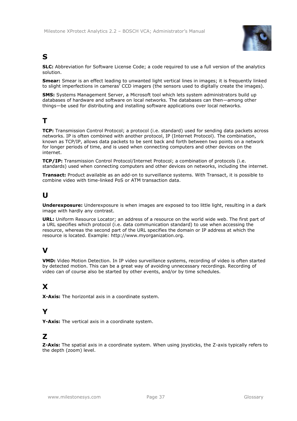 Milestone Analytics 2.2 BOSCH VCA User Manual | Page 37 / 38