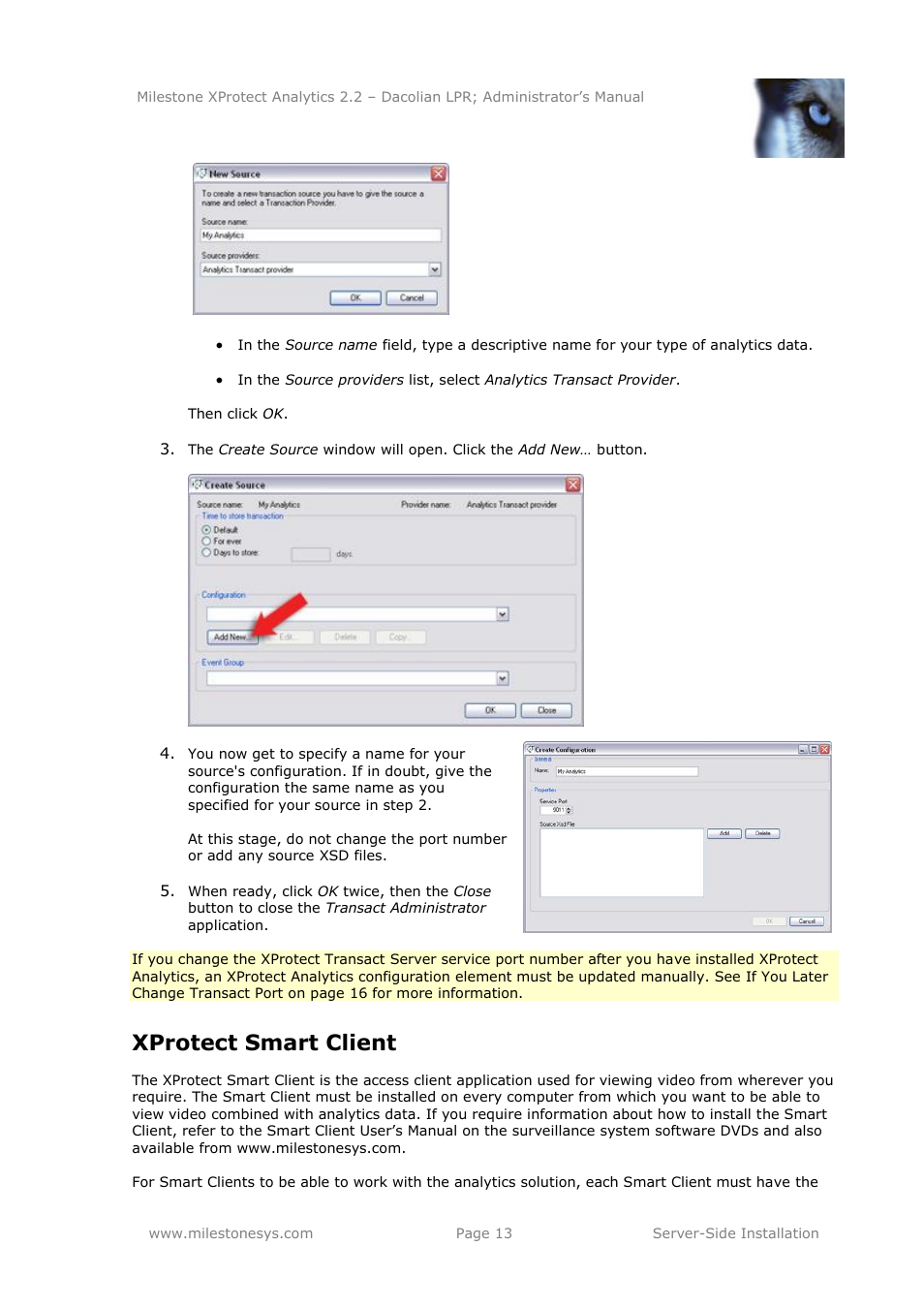 Xprotect smart client | Milestone Analytics 2.2 Dacolian LPR User Manual | Page 13 / 49
